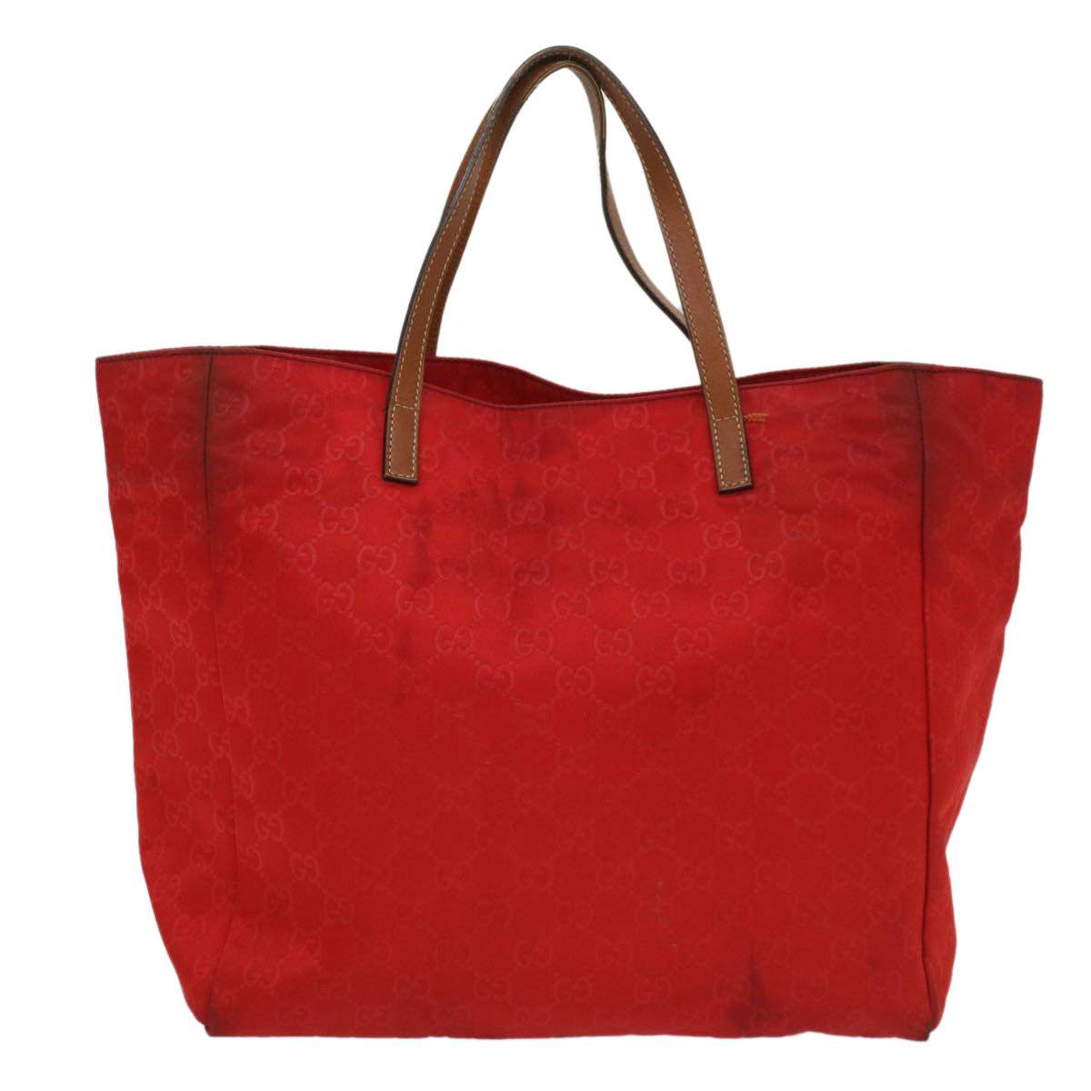 Luxury Gucci GG Canvas Tote Bag Red 282439  54331
