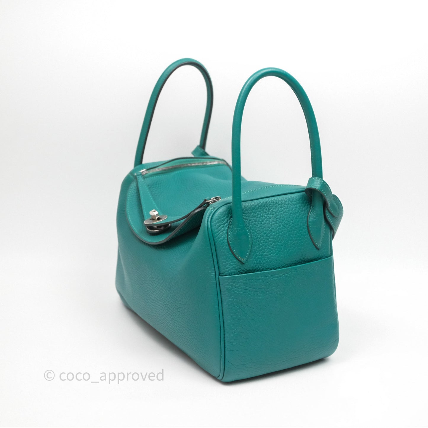 Hermès Lindy 26 Vert Verone U1 Clemence Palladium Hardware