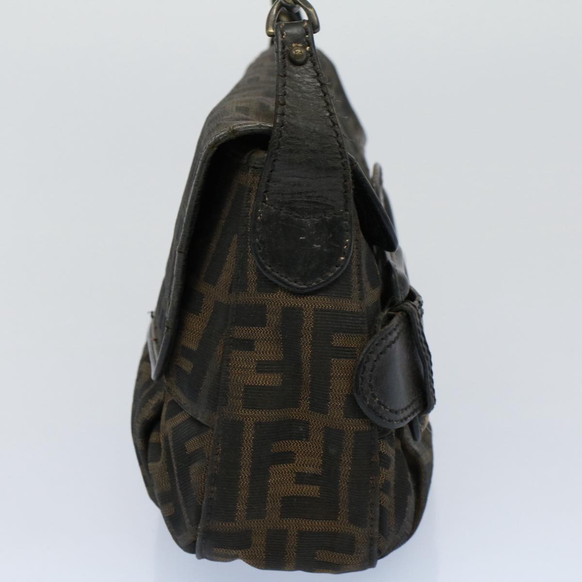 Luxury FendiShoulder Bag Zucca Canvas Brown Black54362
