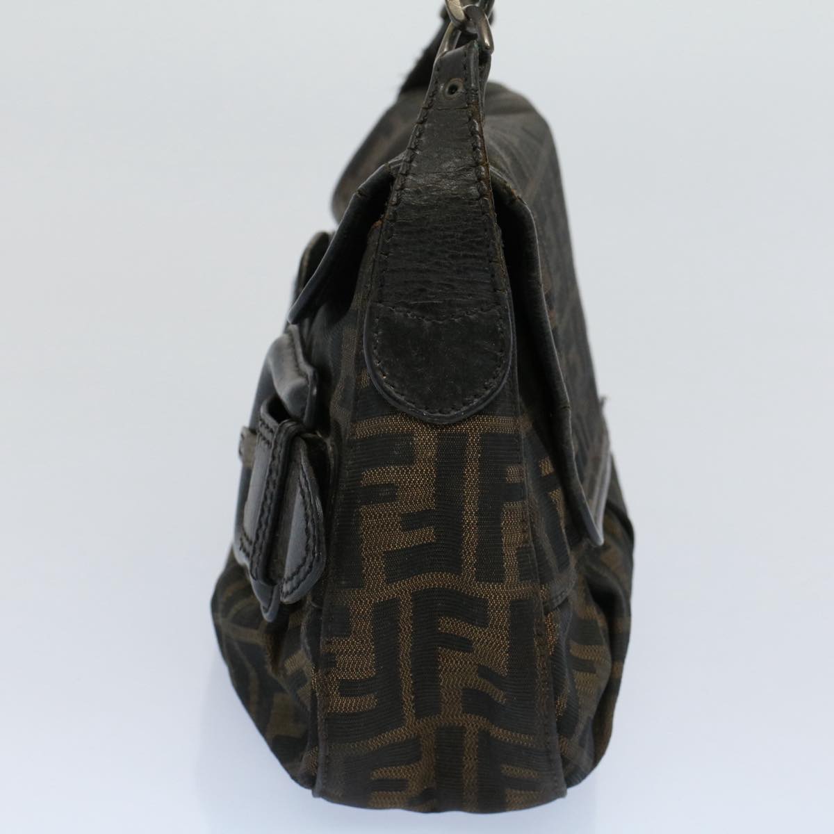 Luxury FendiShoulder Bag Zucca Canvas Brown Black54362