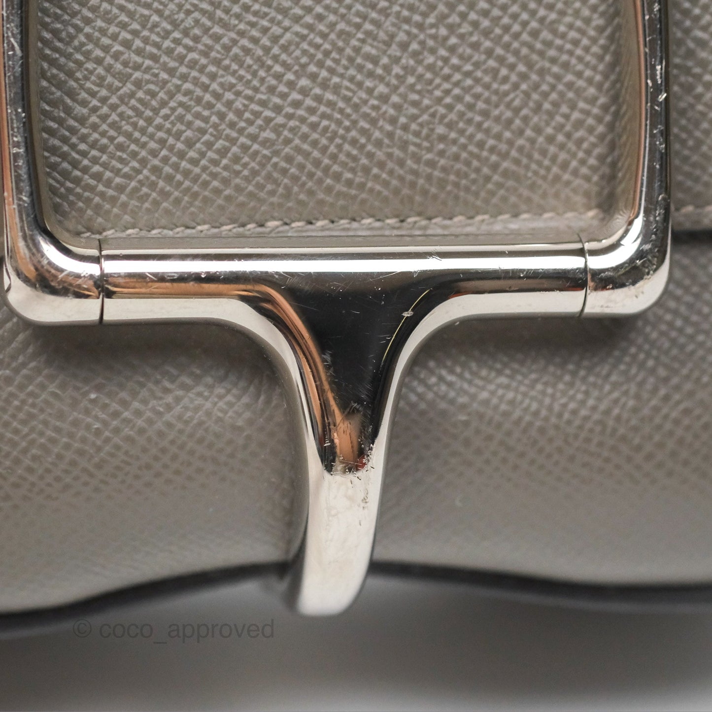 Hermès Della Cavalleria Mini Bag Gris Meyer 0L Epsom Palladium Hardware
