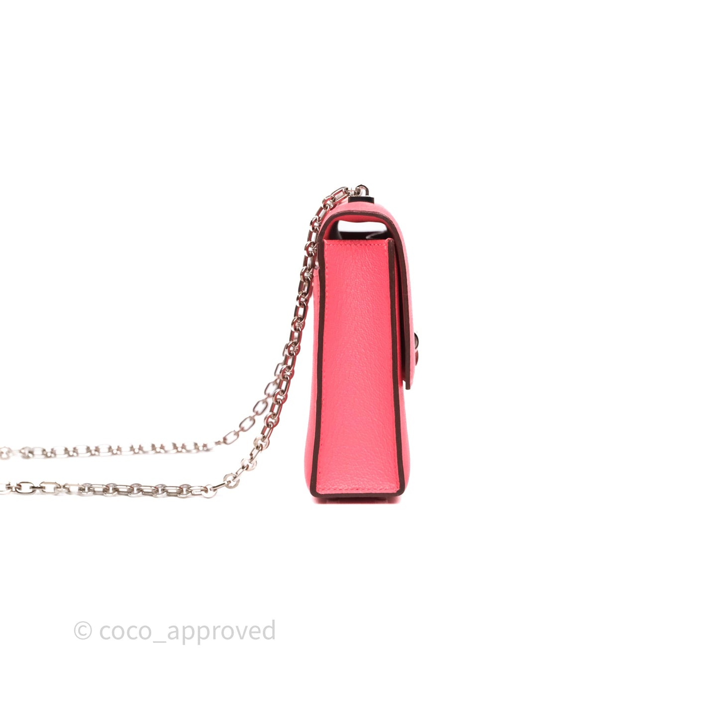 Hermès Mini Verrou Chaine Bag Rose Lipstick U5 Chevre Mysore Palladium Hardware