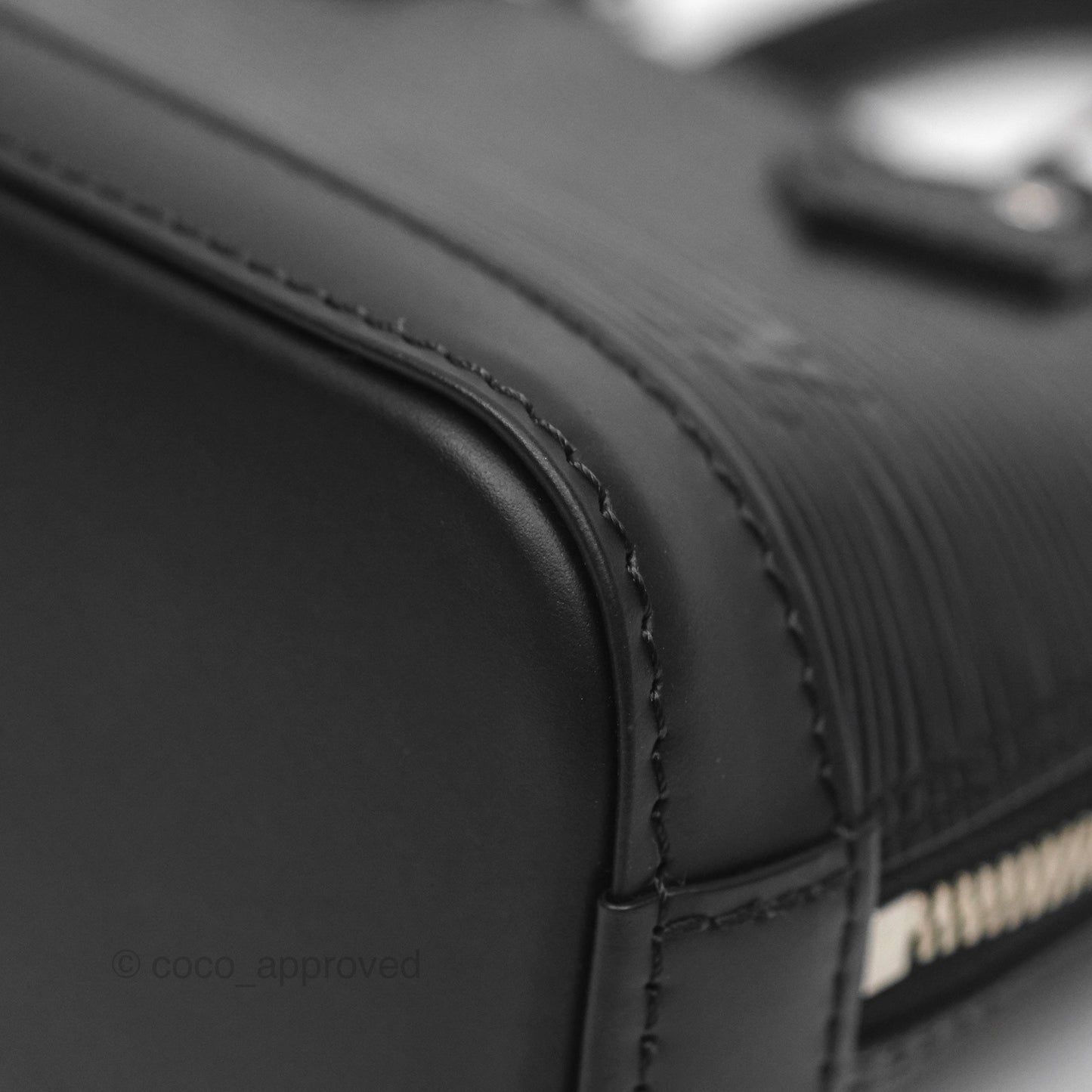 Louis Vuitton Alma Nano Black Silver Hardware