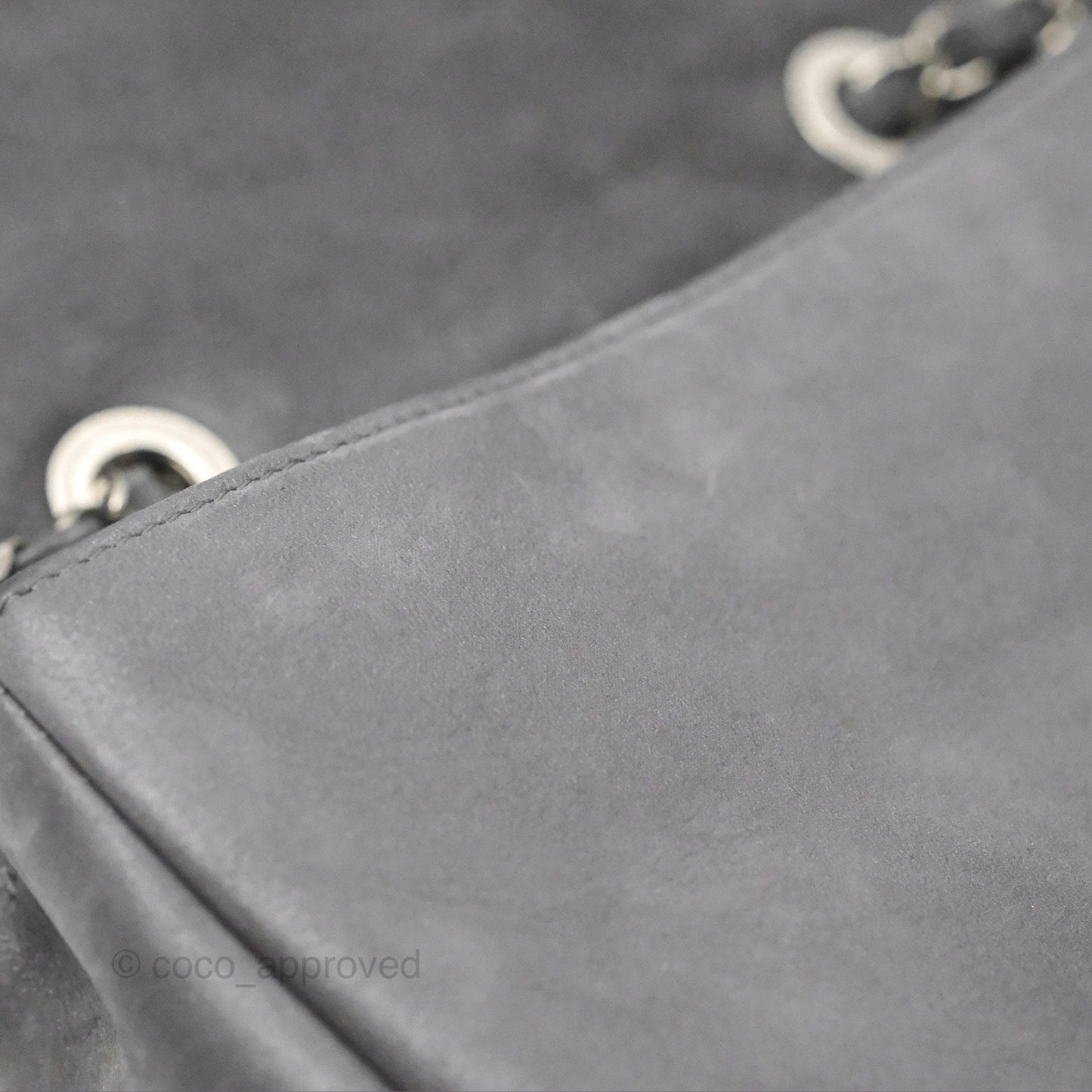 Chanel New Chic Flap Dark Grey Calfskin Ruthenium Hardware