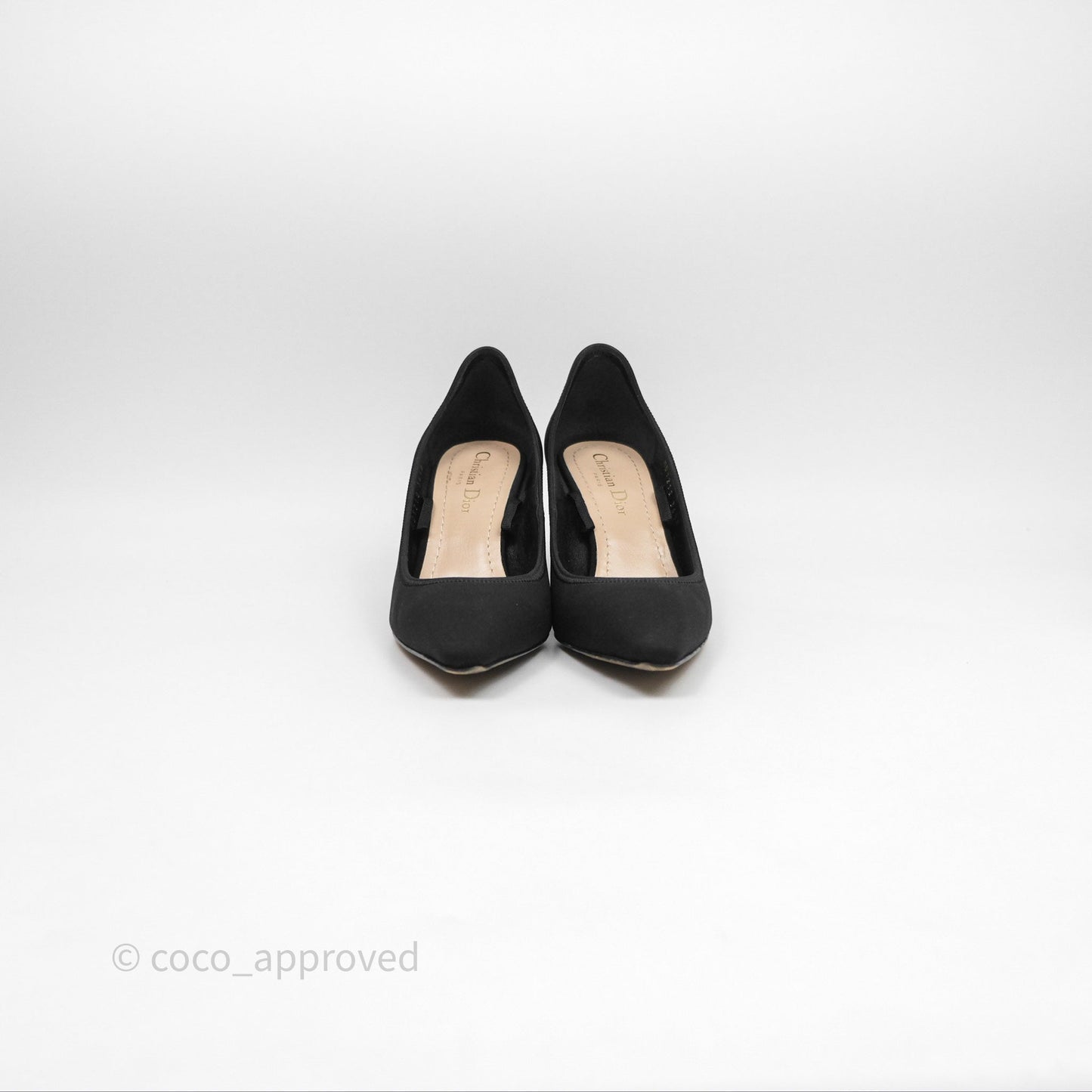 Christian Dior Pointed Toe Lace Up Heels Black Size 36.5