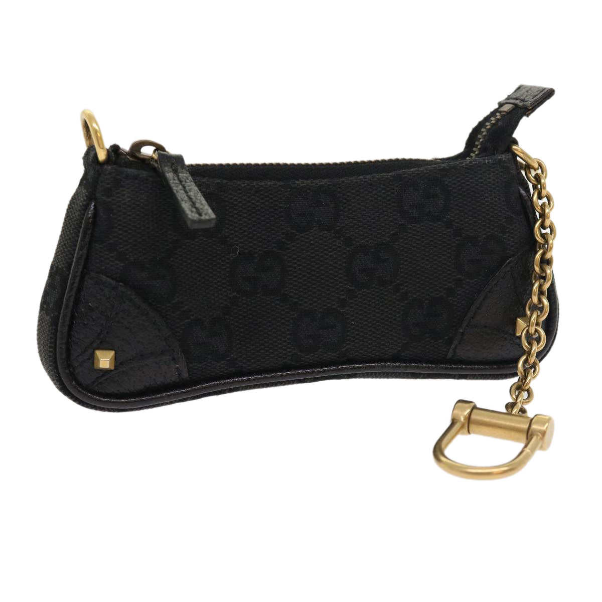 Luxury Gucci GG Canvas Coin Purse Black 120973 1669  54454