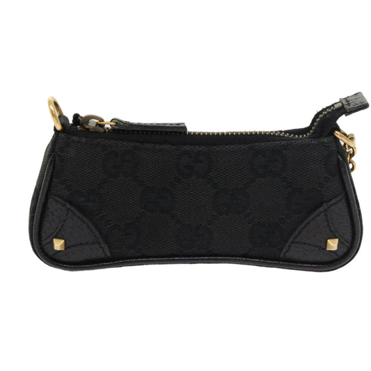 Luxury Gucci GG Canvas Coin Purse Black 120973 1669  54454
