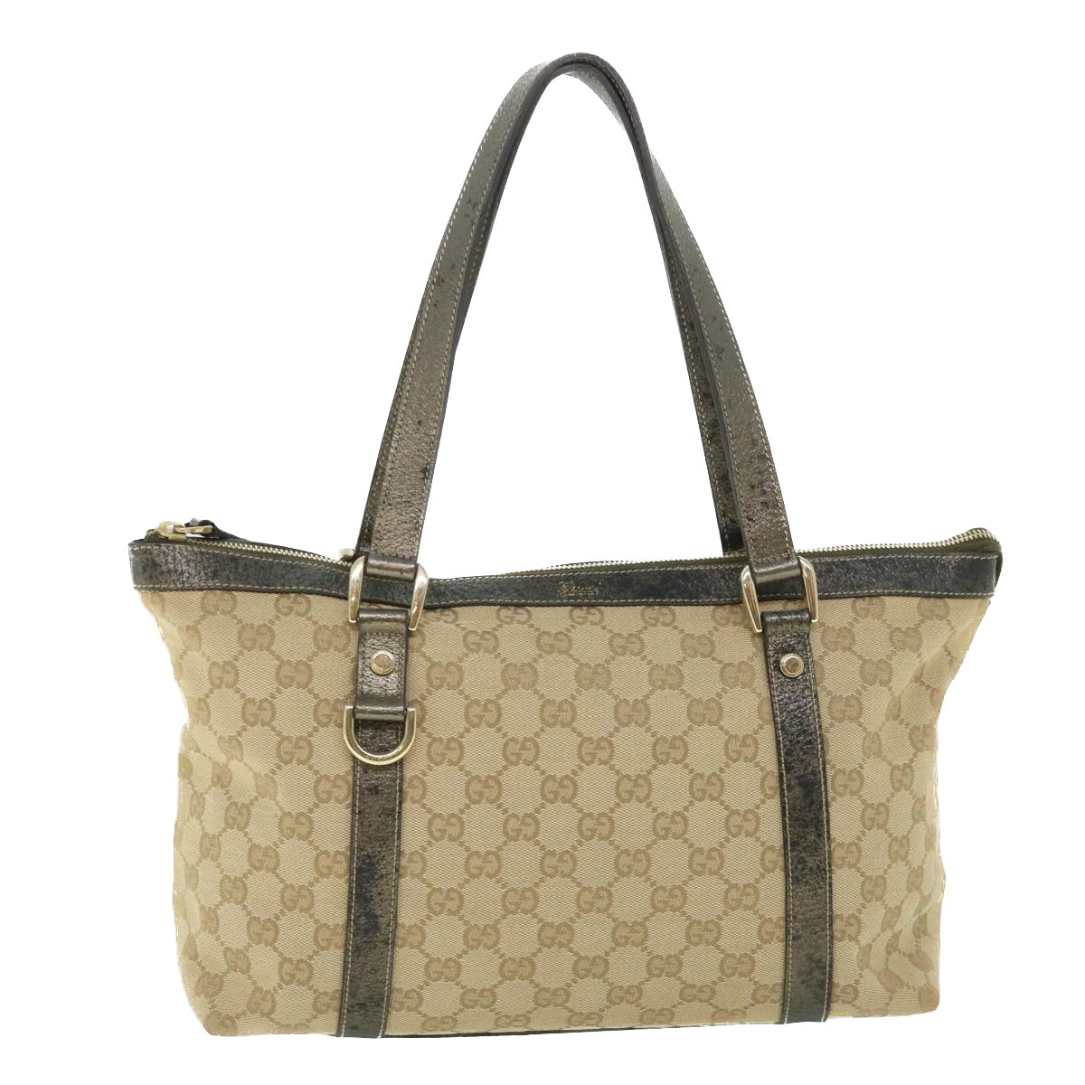 Luxury Gucci GG Canvas Tote Bag Beige 141470  54456