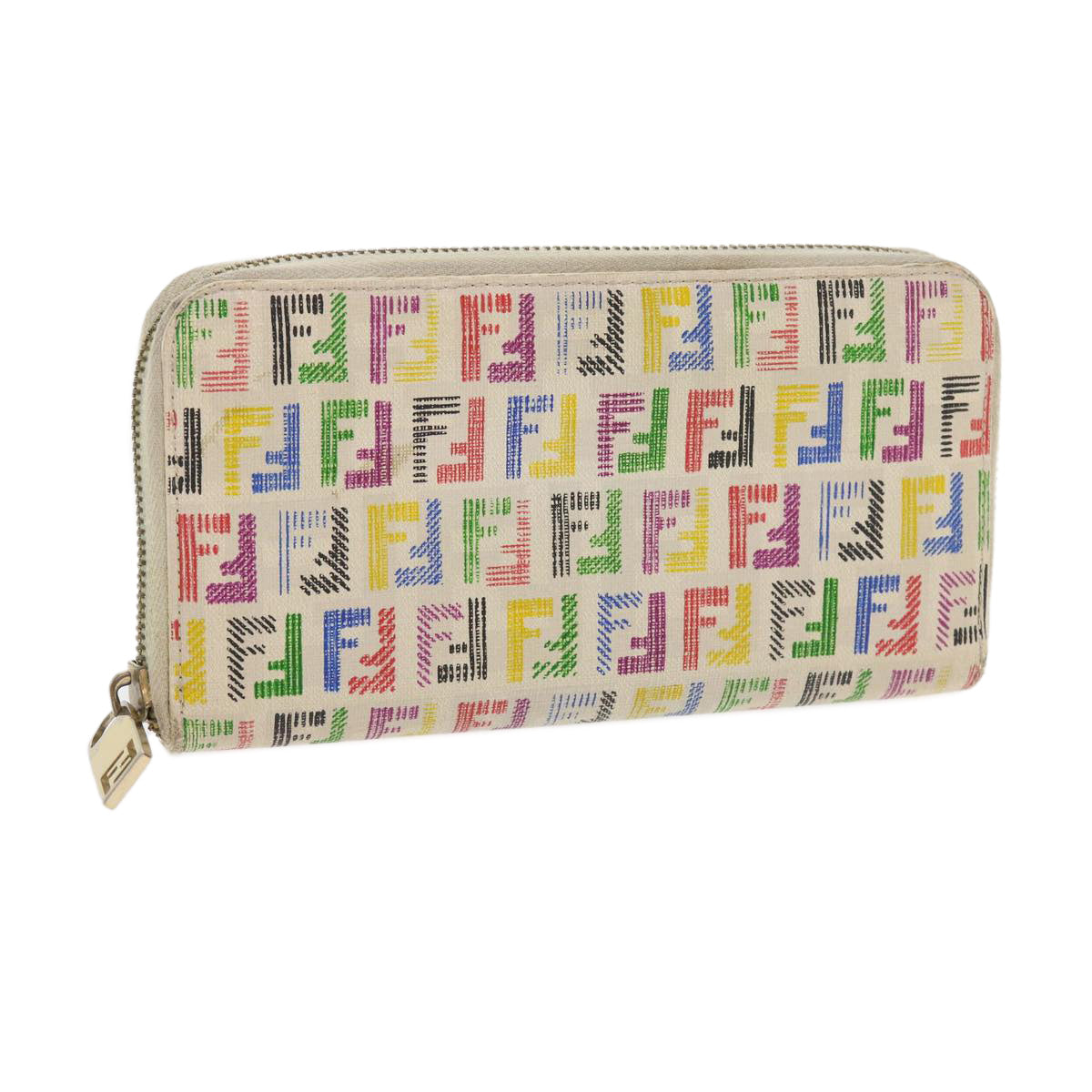 Luxury FendiZucchino Canvas Long Wallet Multicolor54465