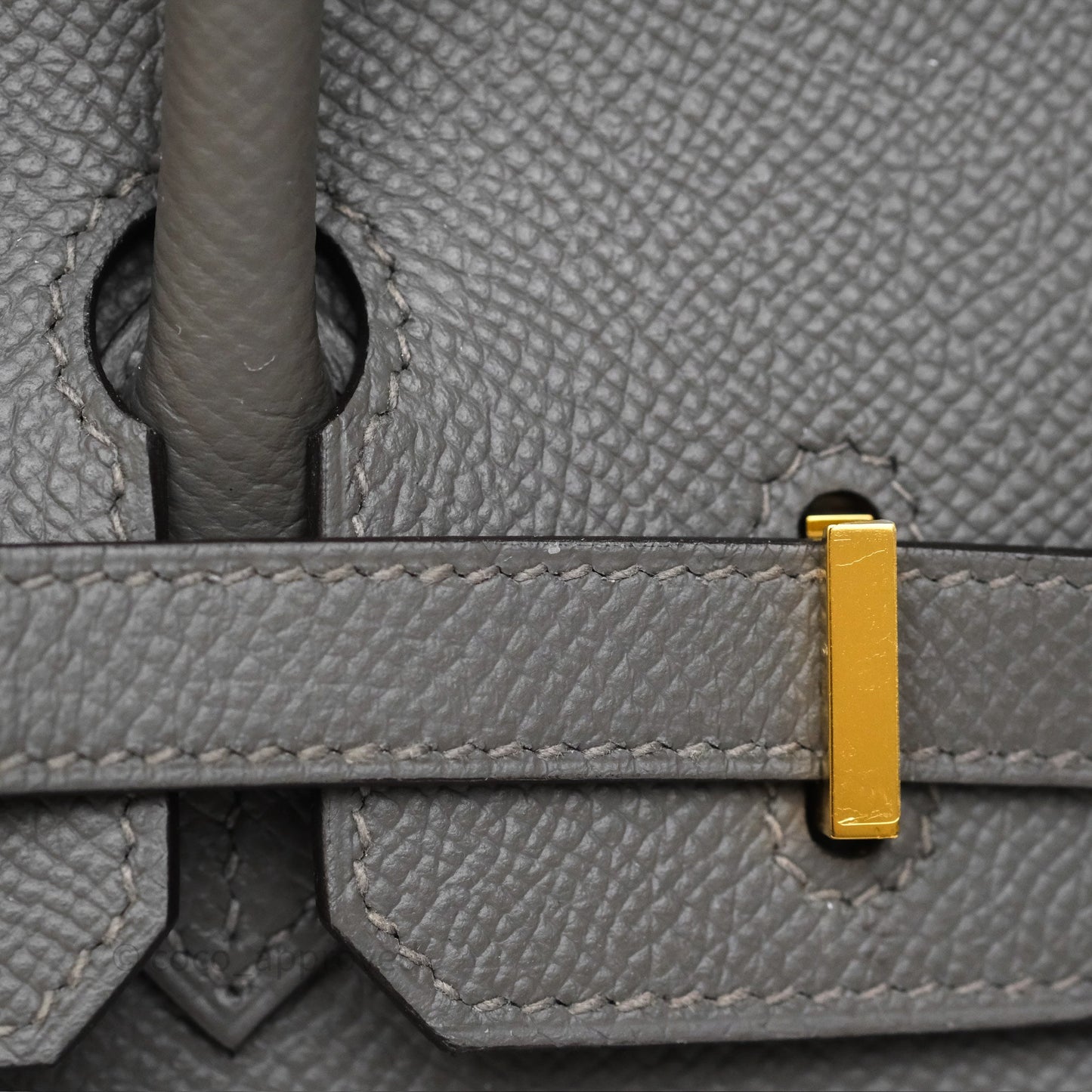 Hermès Birkin 25 Sellier Gris Meyer 0L Epsom Gold Hardware