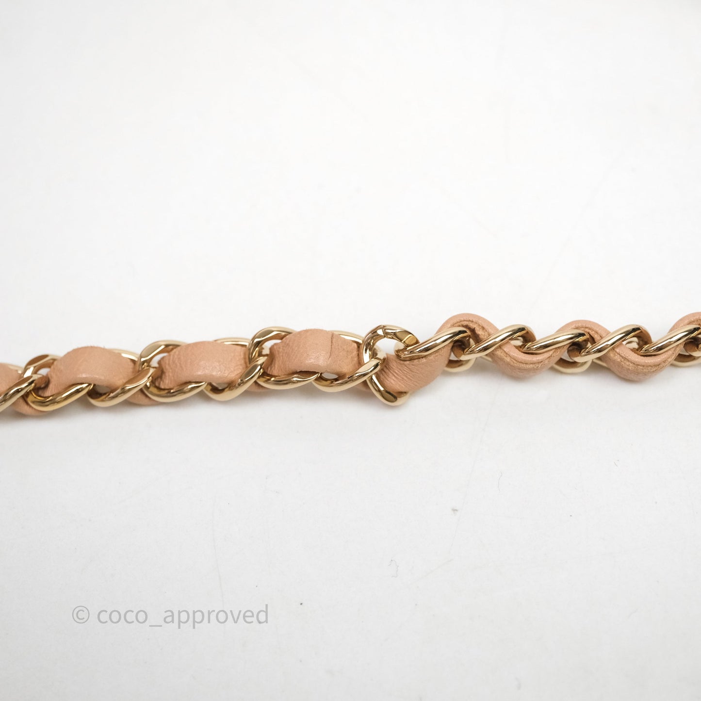 Chanel Top Handle Vanity With Chain Beige Lambskin Aged Gold Hardware
