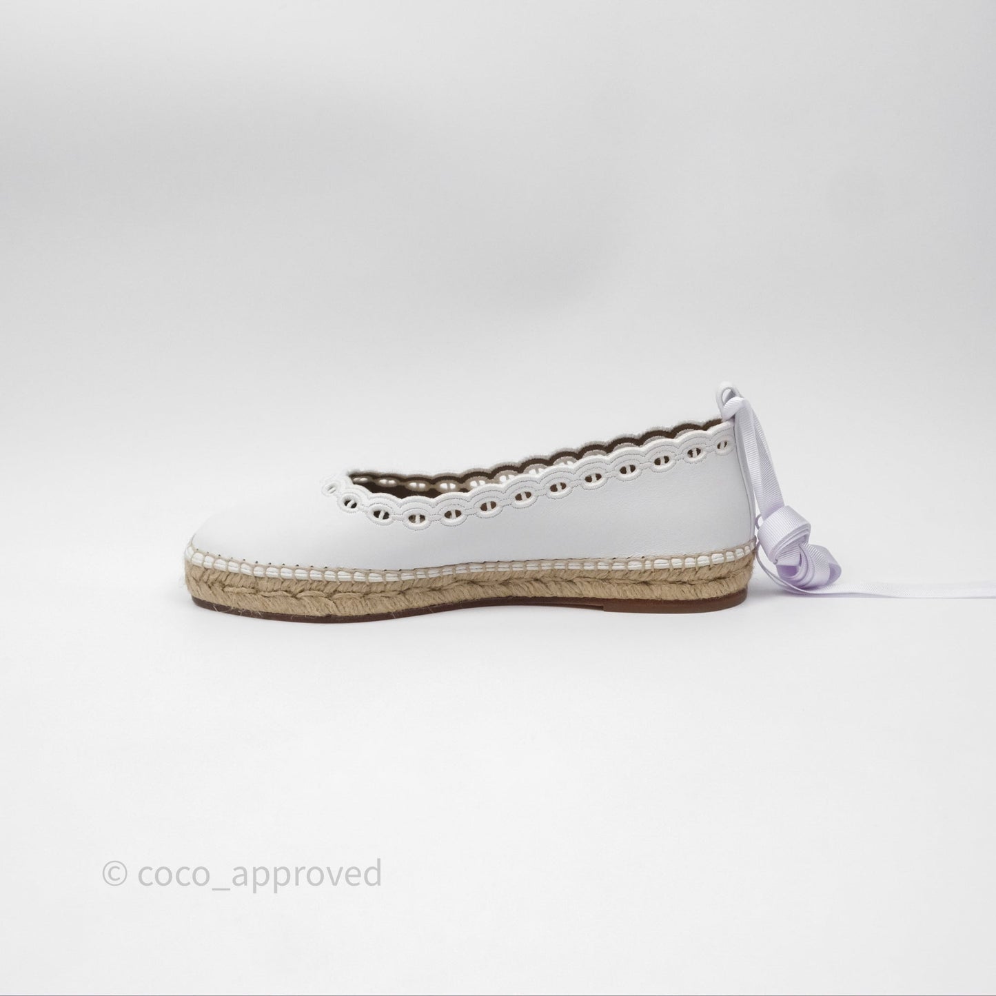 Hermès Guapa Espadrille Blanc Calfskin Size 37