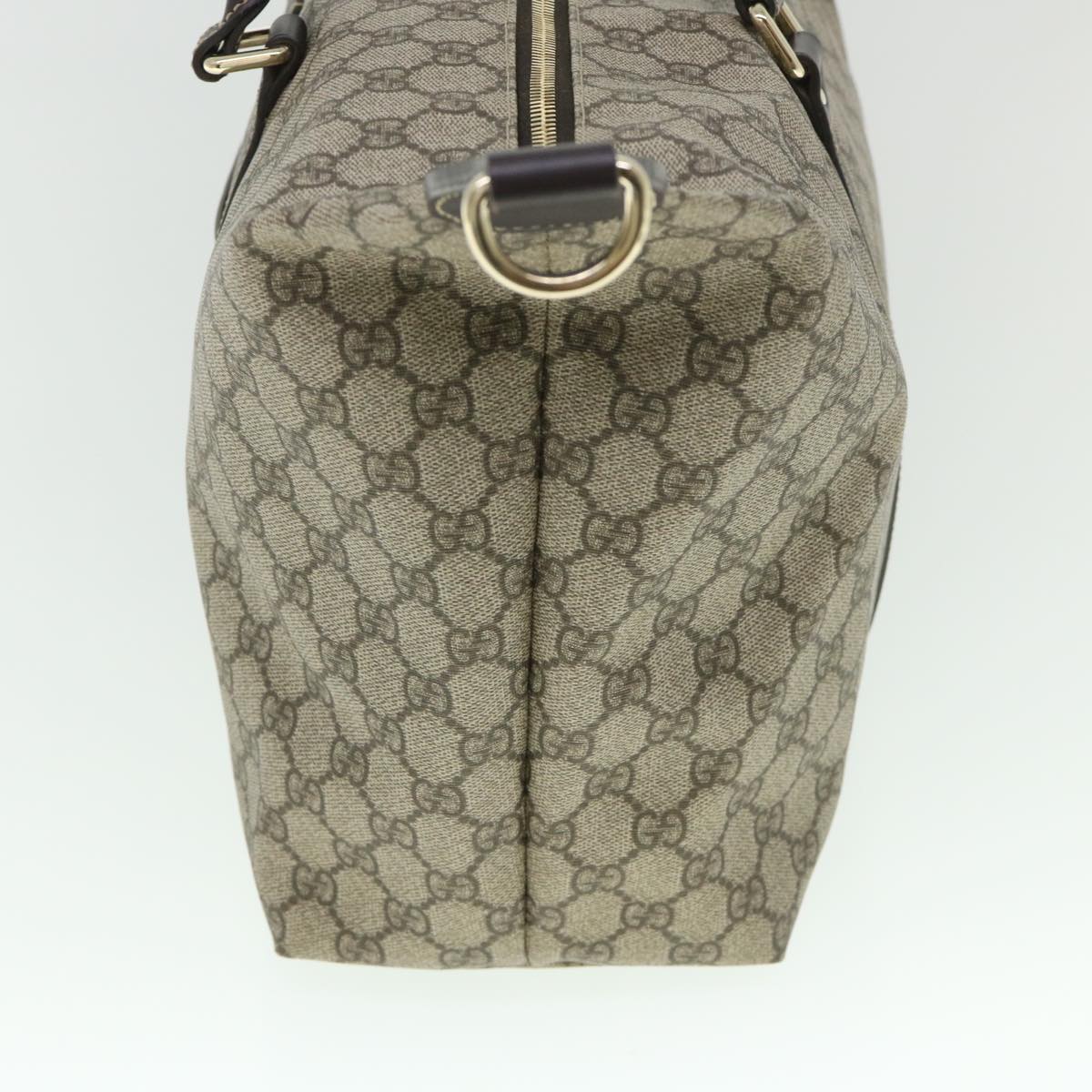 Luxury Gucci GG Supreme Boston Bag PVC Leather 2way Beige 246895  54514