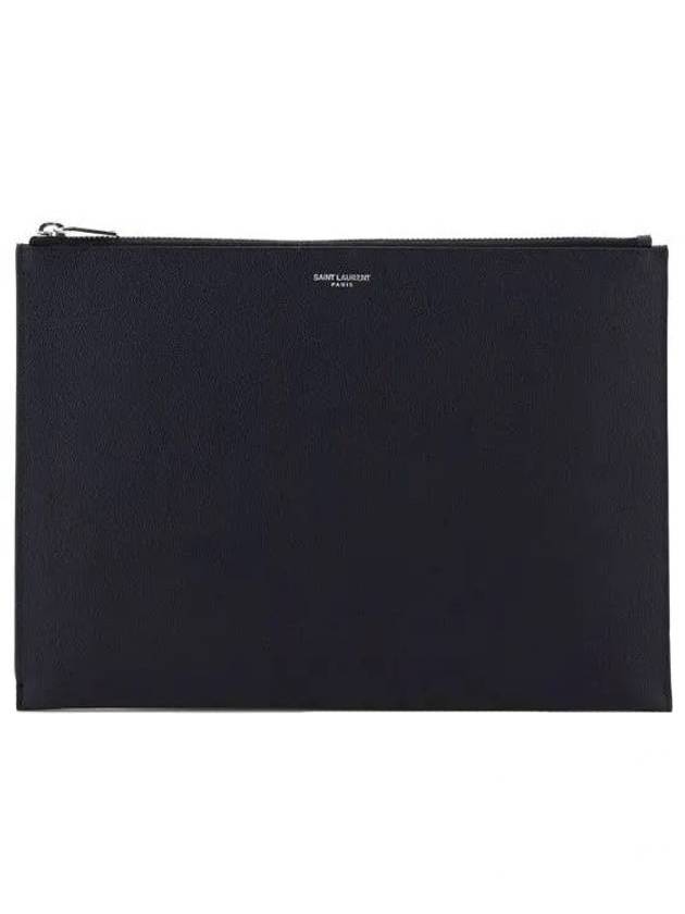 Luxury Saint Laurent Classic Tablet Clutch Bag Black