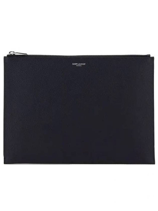 Luxury Saint Laurent Classic Tablet Clutch Bag Black