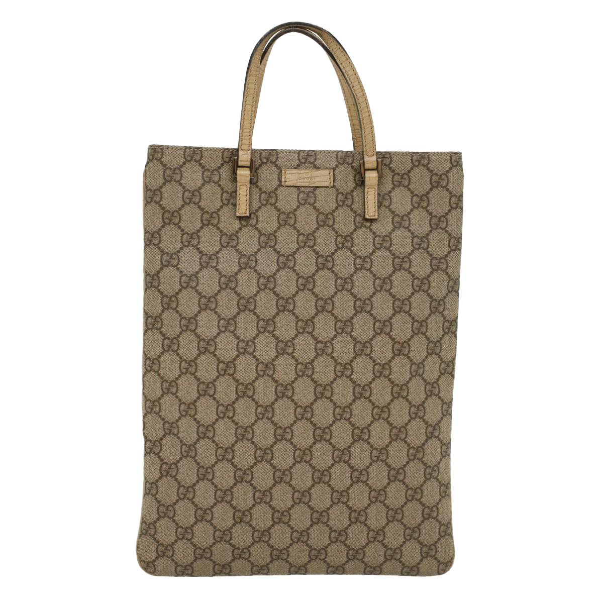 Luxury Gucci GG Supreme Hand Bag PVC Leather Beige 117551002122  54540