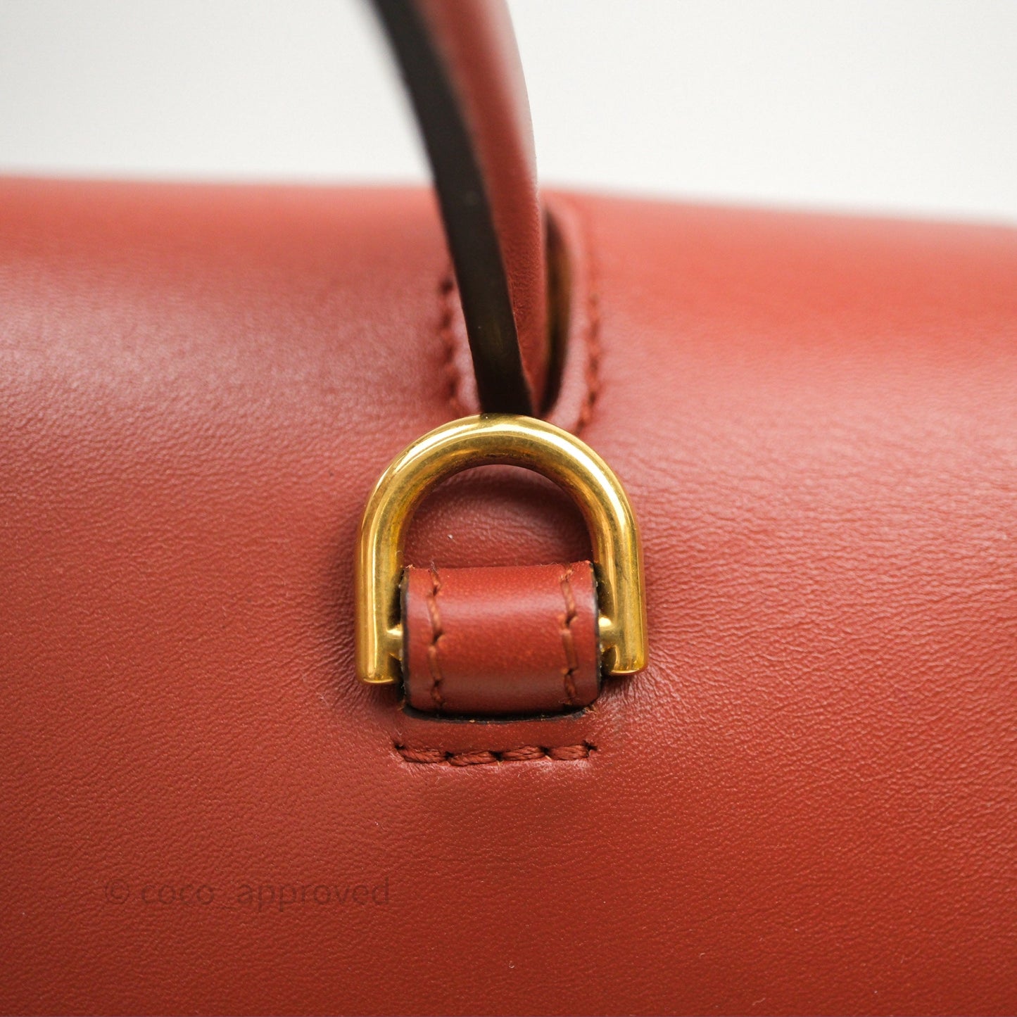 Celine Mini Belt Bag Brick Red Grained Goatskin Gold Hardware
