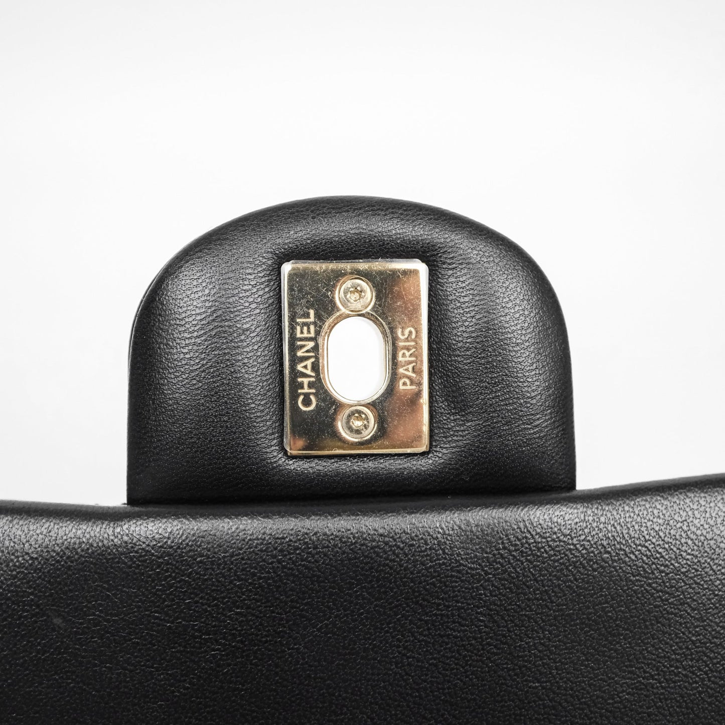 Chanel Mini Square Quilted Black Lambskin Gold Hardware