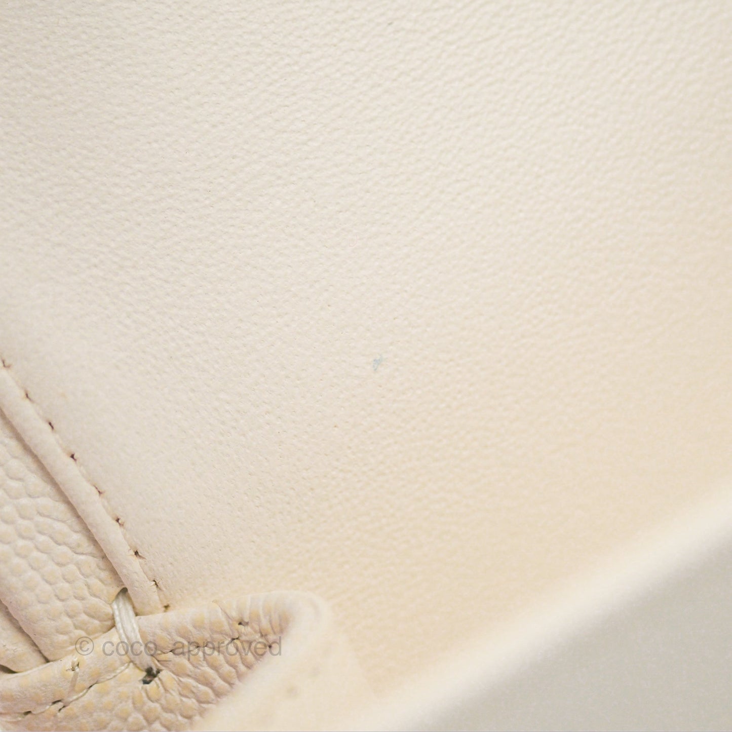 Chanel Small Classic Quilted Flap White Caviar Gold Hardware