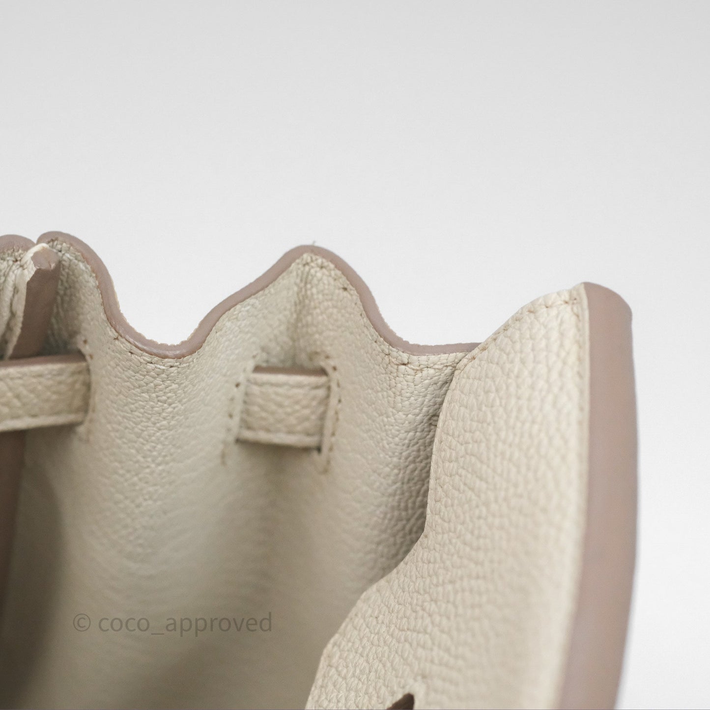 Hermès Birkin 25 Retourne Craie 10 Togo Gold Hardware