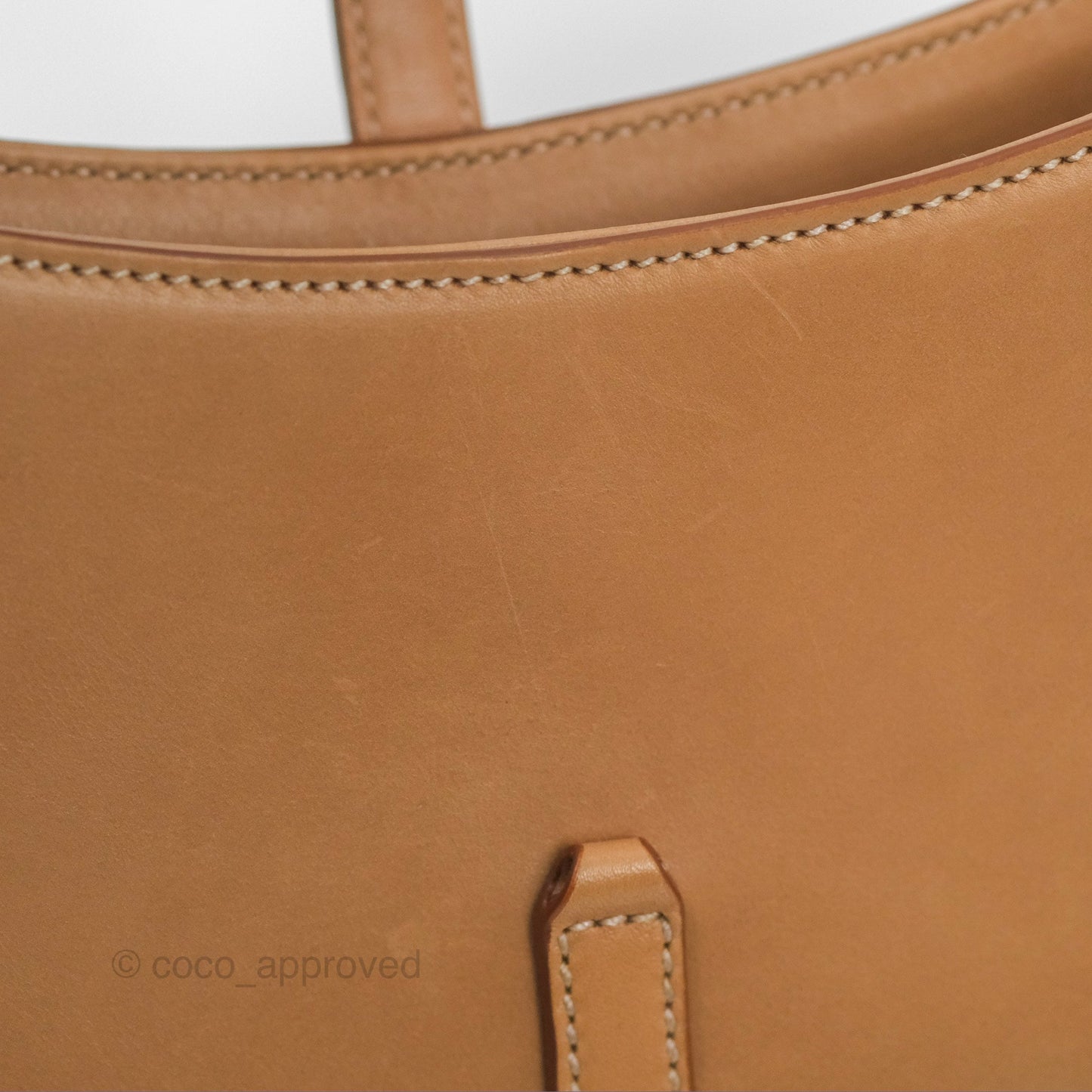 Saint Laurent Mini Le 5 À 7 Tan Calfskin Bronze Brass Hardware