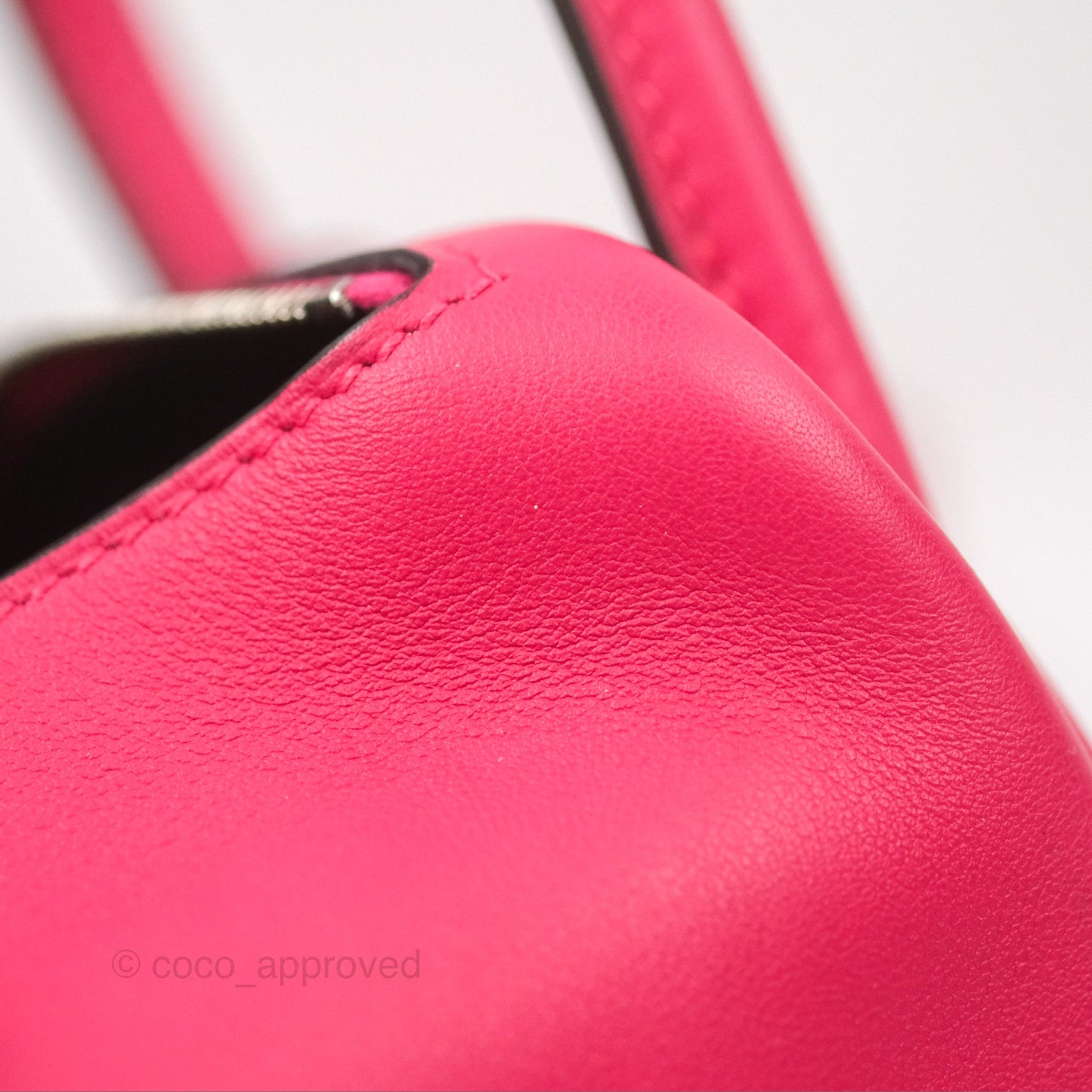 Hermès Mini Lindy 20 Framboise / Rouge Sellier Swift Palladium Hardware
