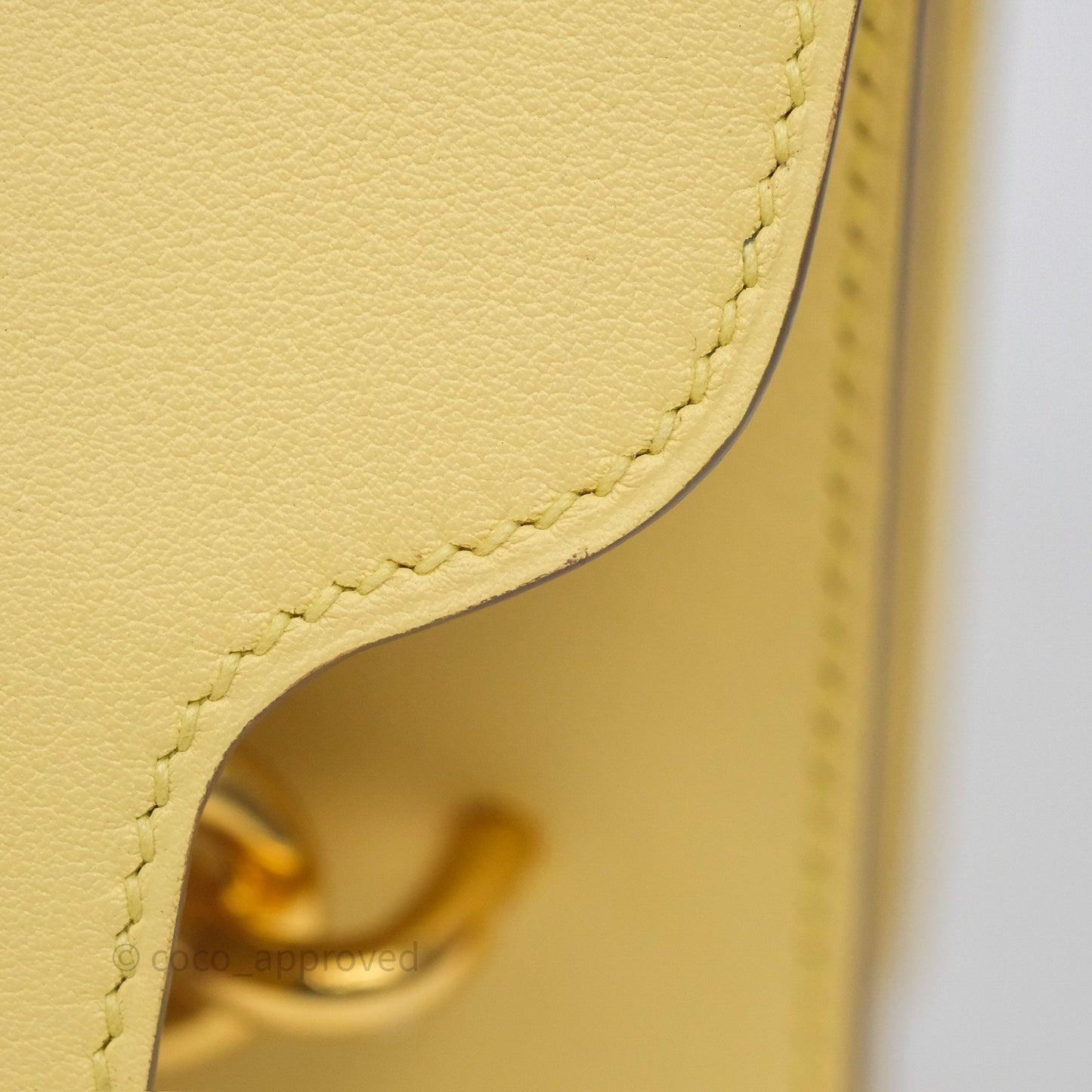 Hermès Roulis Mini 18 Jaune Poussin 1Z Swift Gold Hardware