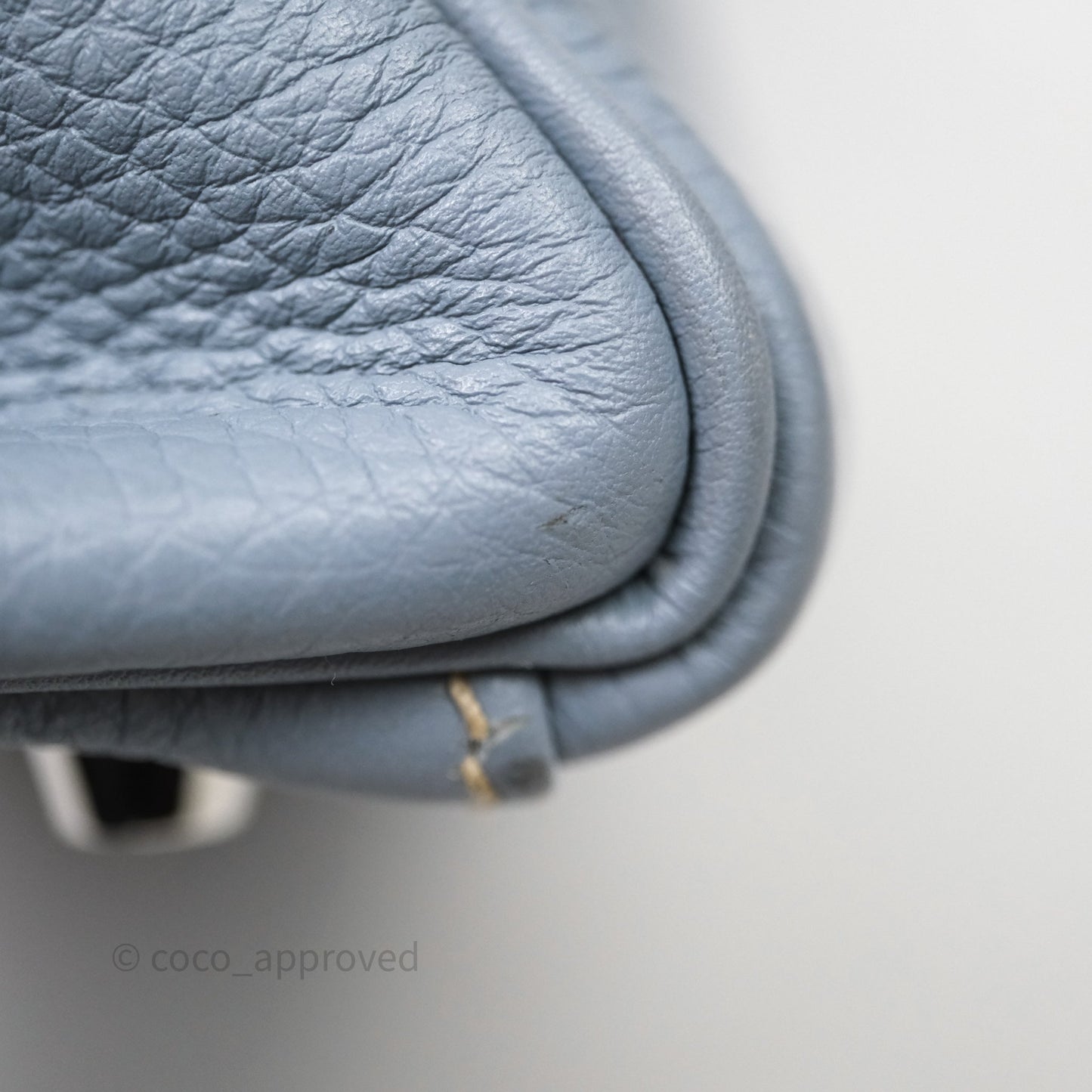 Hermès Kelly 28 Bleu Lin J7 Togo Palladium Hardware