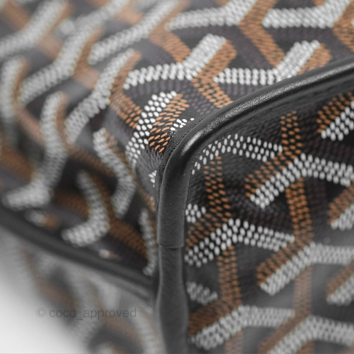 Goyard Anjou Mini Bag Goyardine Canvas Black