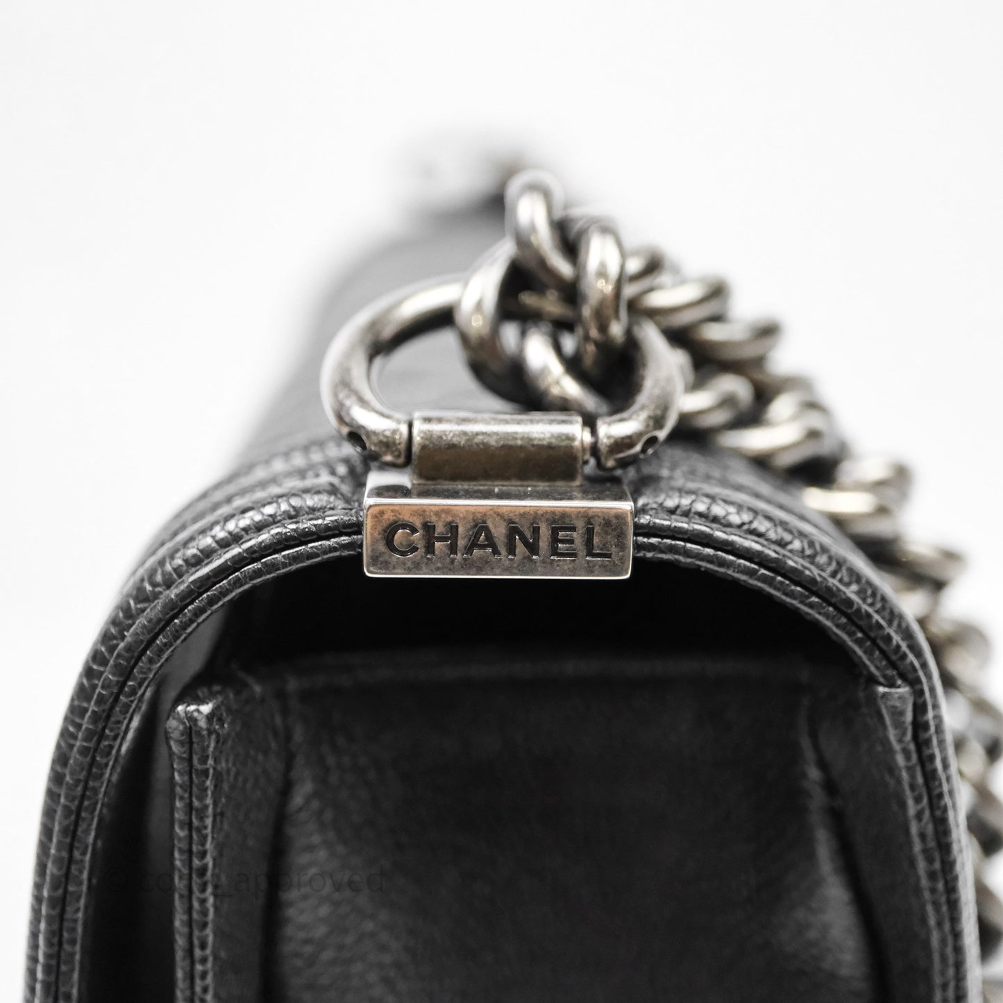 Chanel Quilted New Medium Boy Black Caviar Ruthenium Hardware