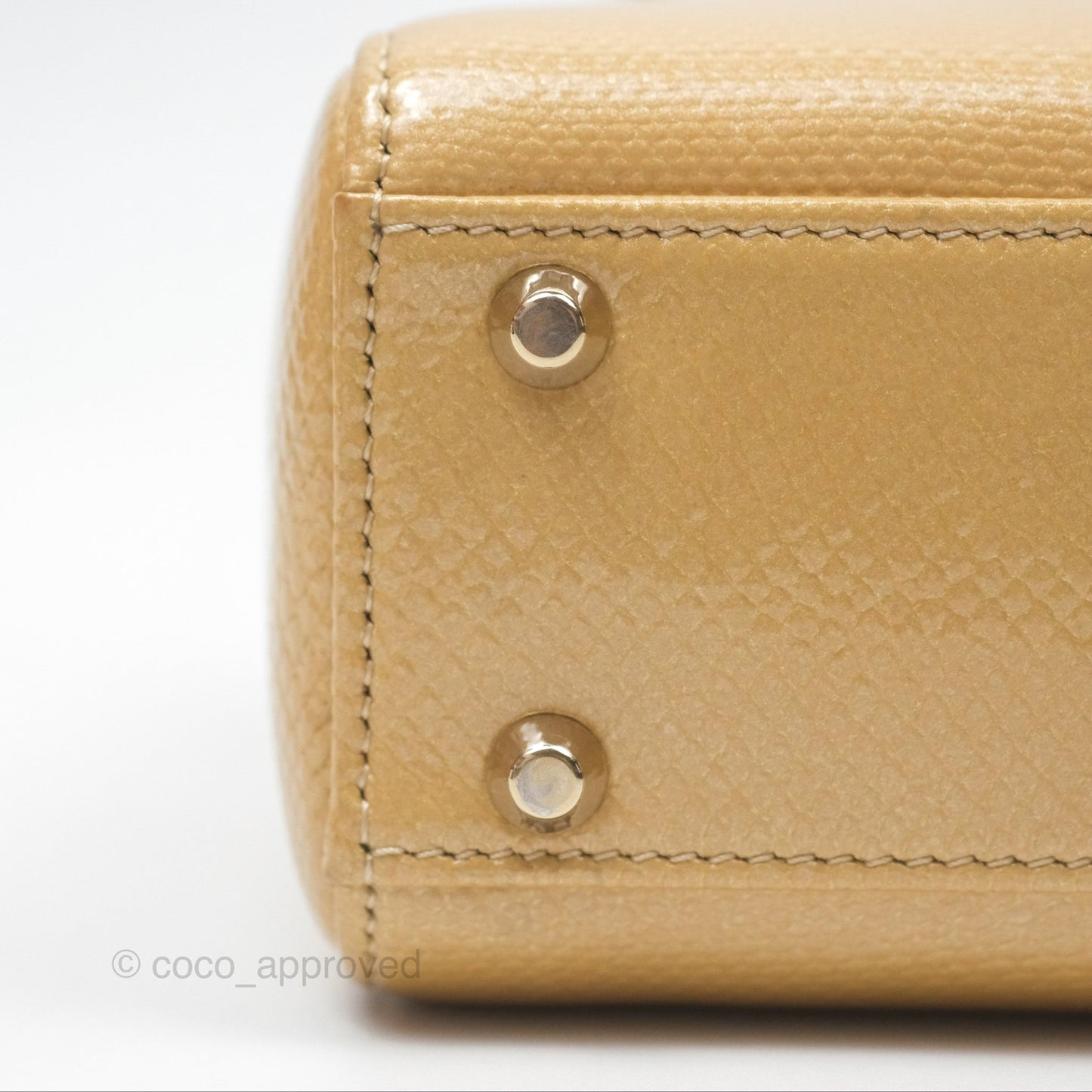 Christian Dior Mini Lady Dior Beige Lizard Gold Hardware