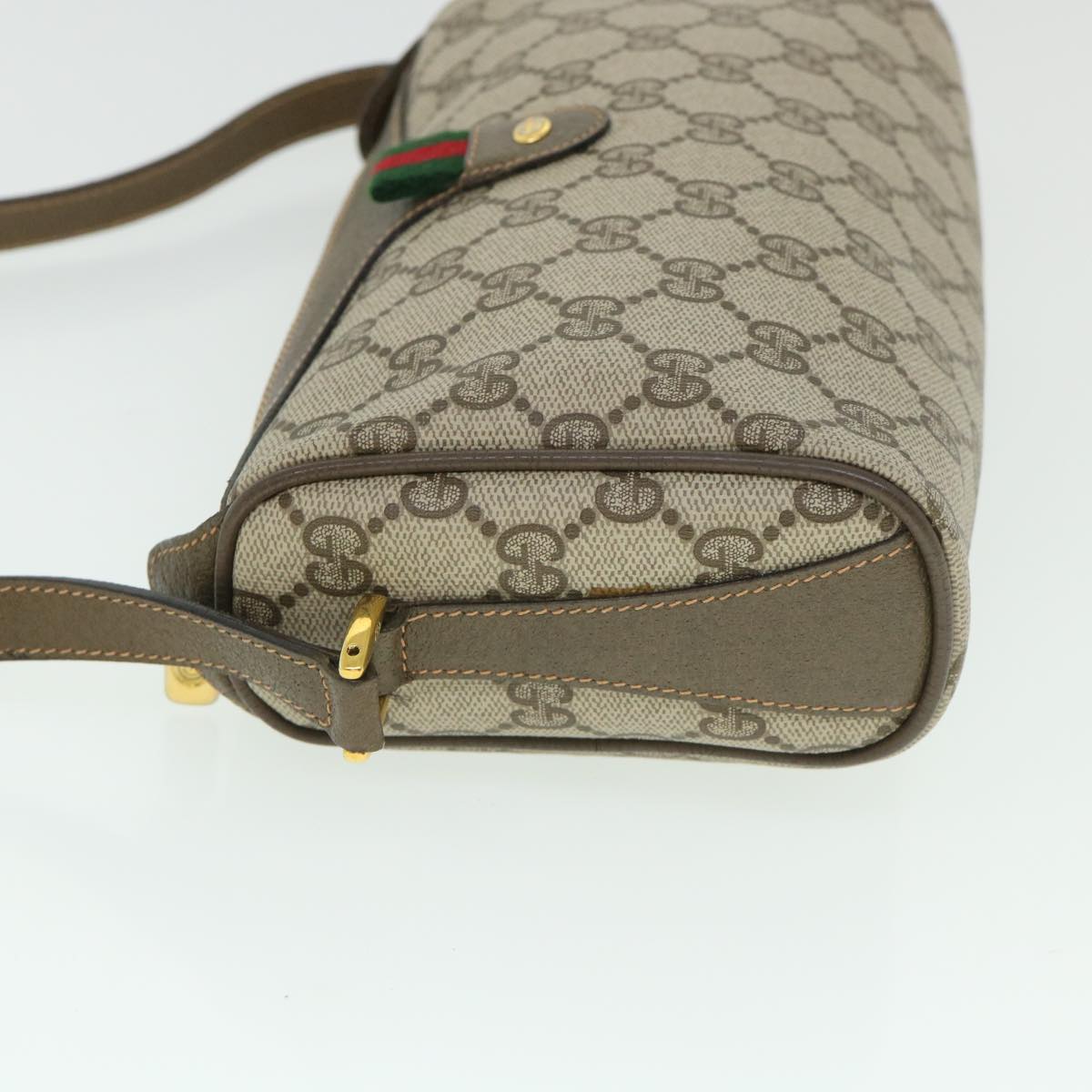 Luxury Gucci GG Supreme Web Sherry Line Shoulder Bag Beige Red 89 02 018  54694