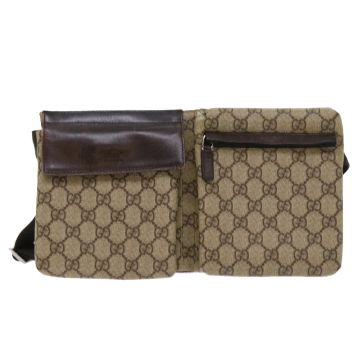 Luxury Gucci GG Canvas Waist bag PVC Leather Beige 28566  54695