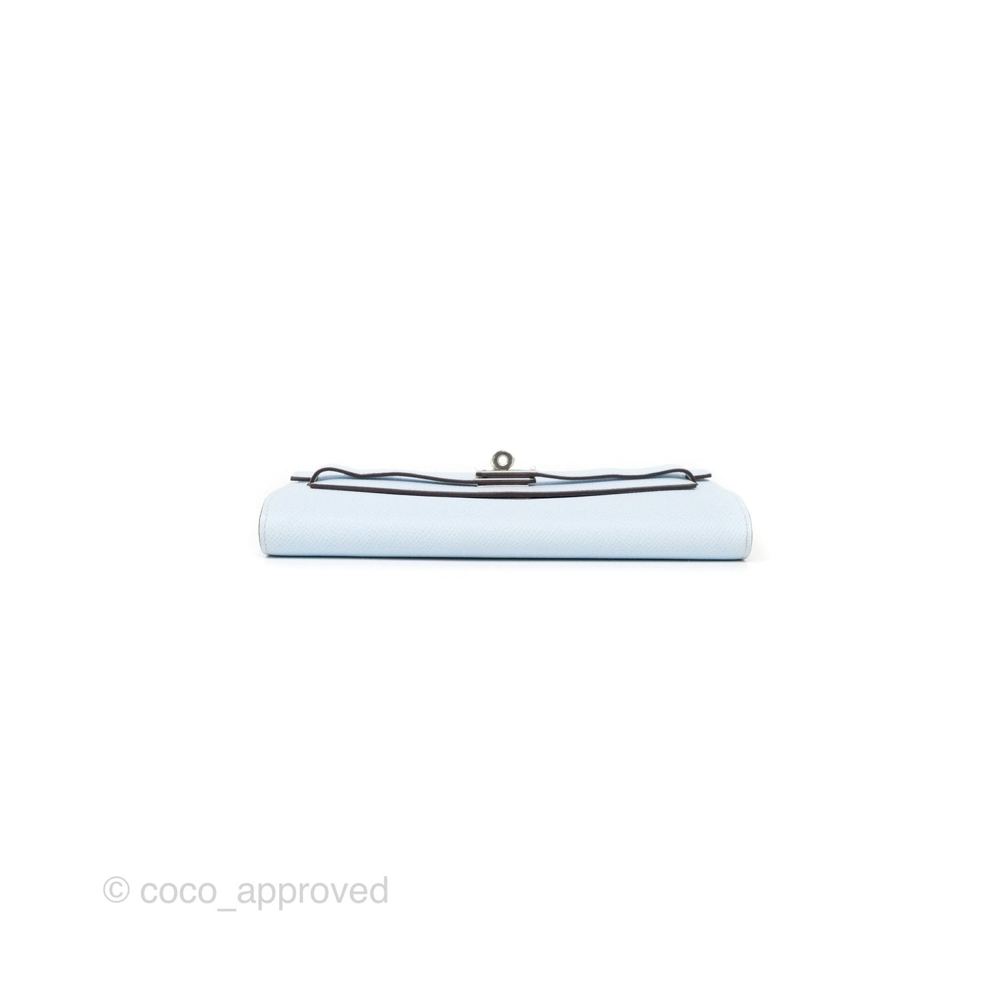 Hermès Kelly To Go Wallet Bleu Brume T0 Epsom Palladium Hardware