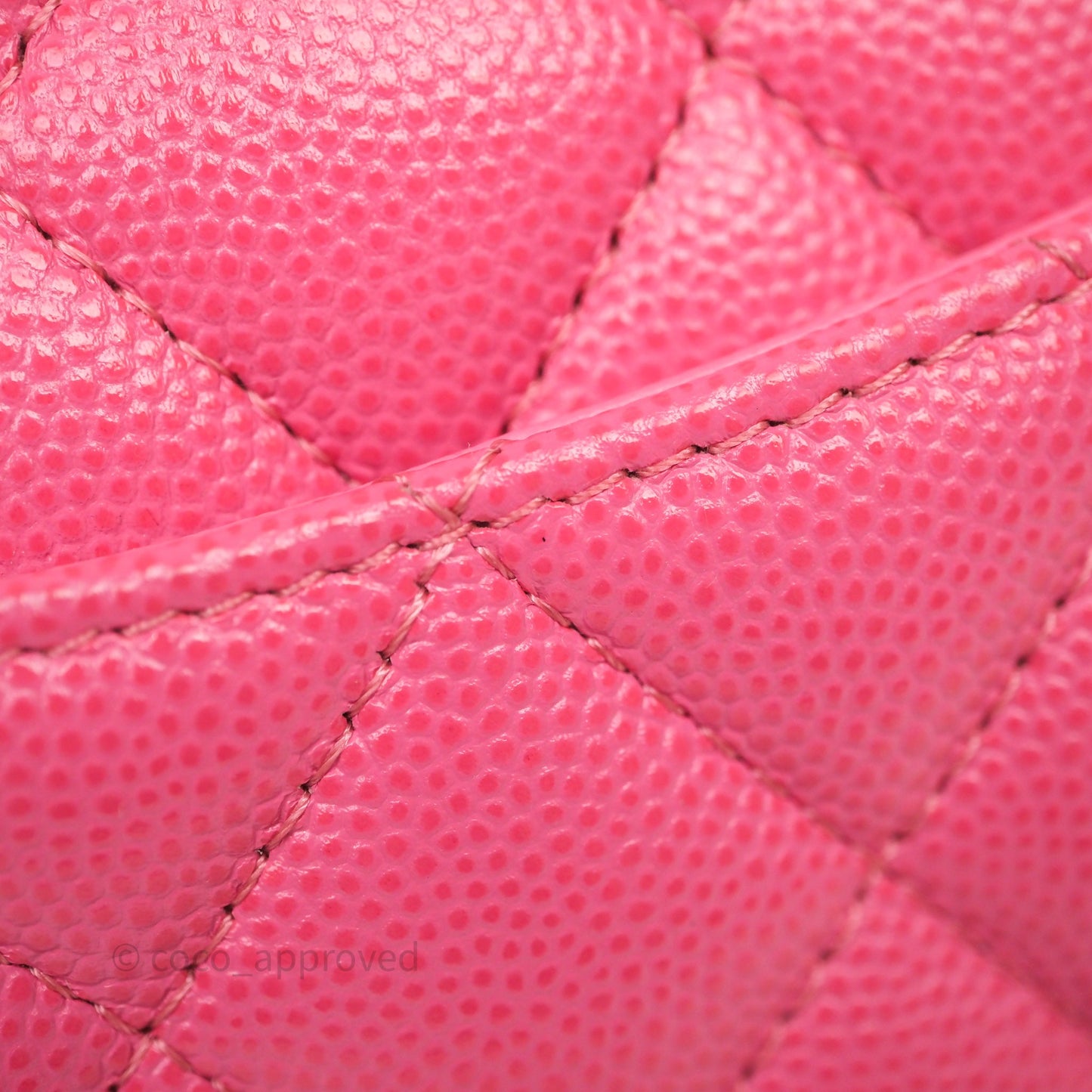 Chanel Small Classic Flap Quilted Hot Pink Caviar Gold Hardware