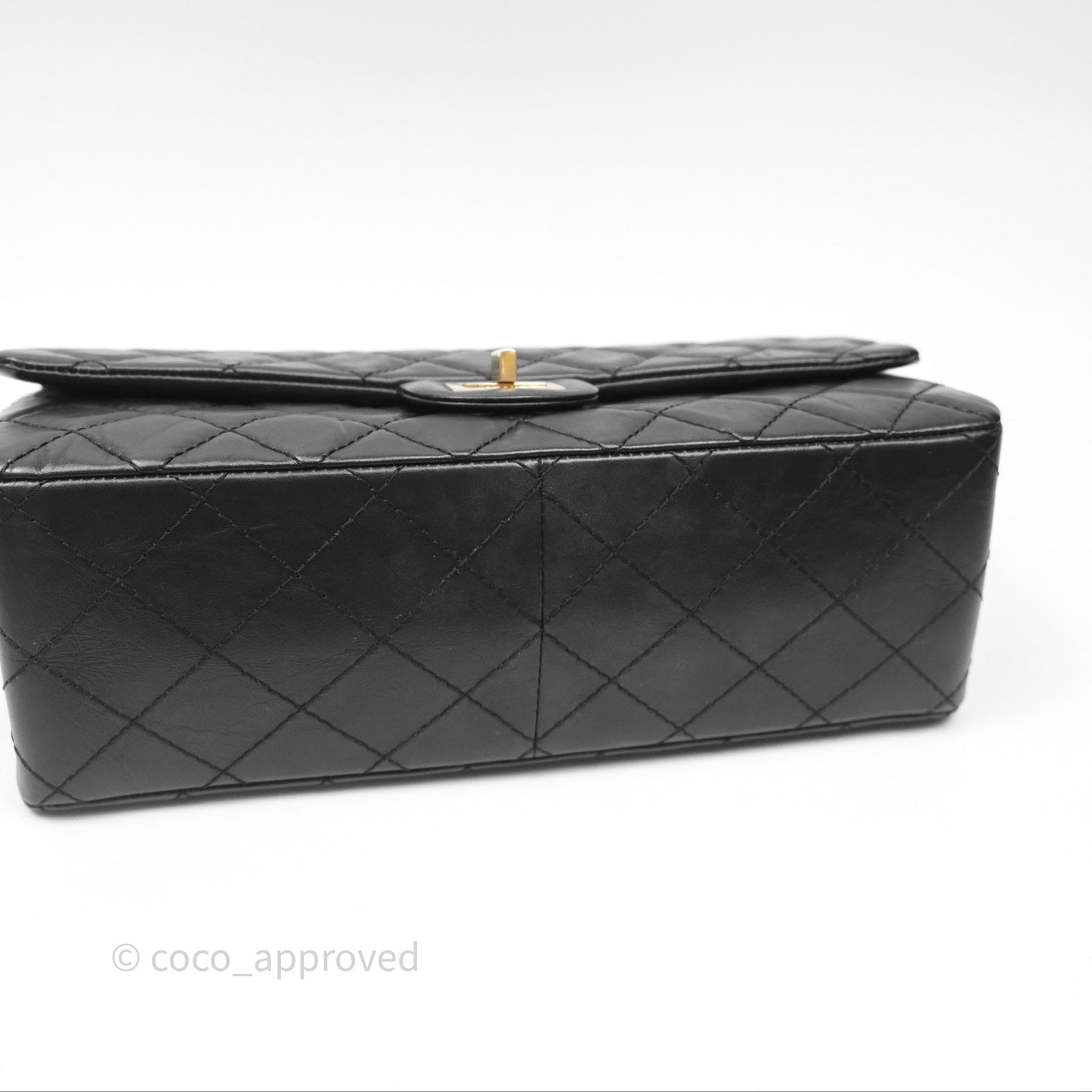 Chanel Quilted Reissue 226 Aged Calfskin Black Gold Hardware