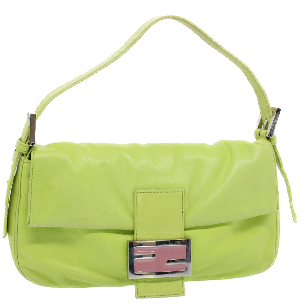 Luxury FendiMamma bucket Shoulder Bag Leather Green 2318 26424 00854704