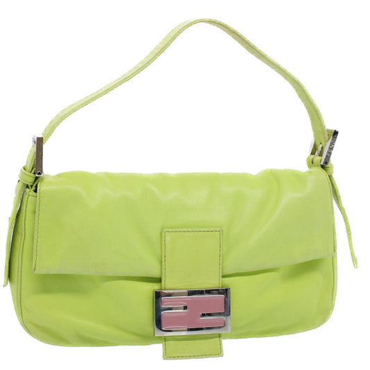 Luxury FendiMamma bucket Shoulder Bag Leather Green 2318 26424 00854704