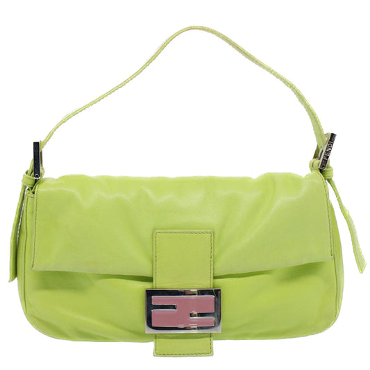 Luxury FendiMamma bucket Shoulder Bag Leather Green 2318 26424 00854704