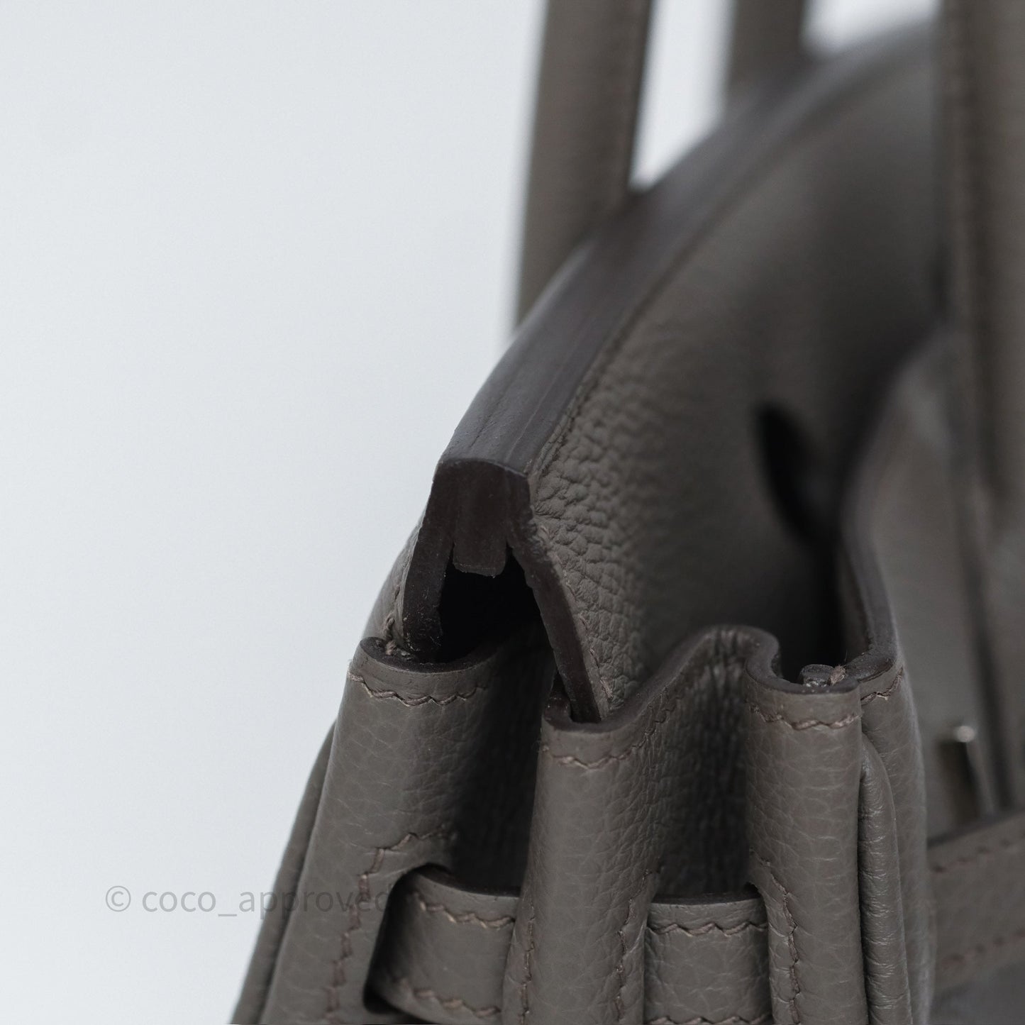 Hermès Birkin 25 Retourne Gris Etain 8F Togo Palladium Hardware