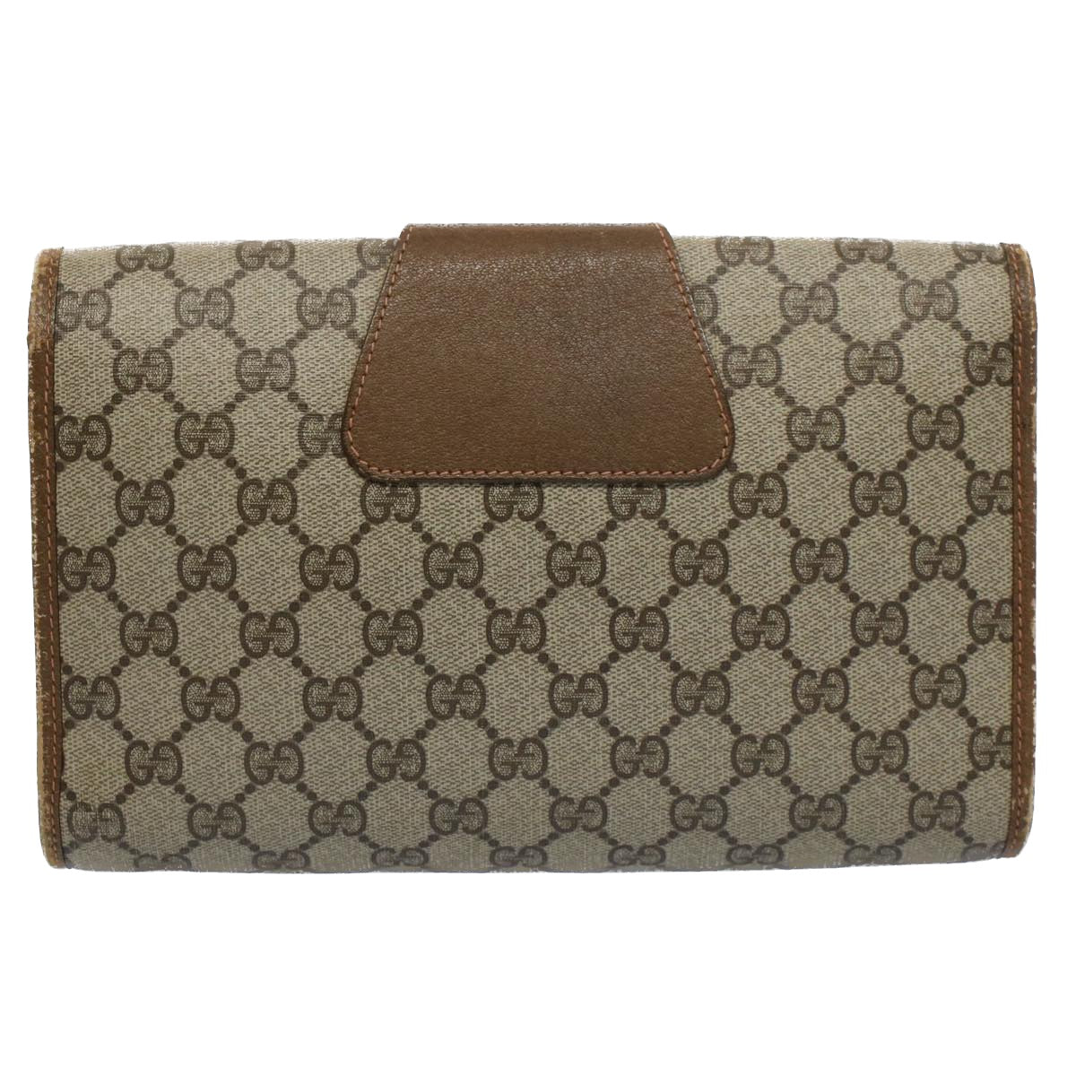 Luxury Gucci GG Canvas Web Sherry Line Clutch Bag Beige Red Green 89 01 030  54732