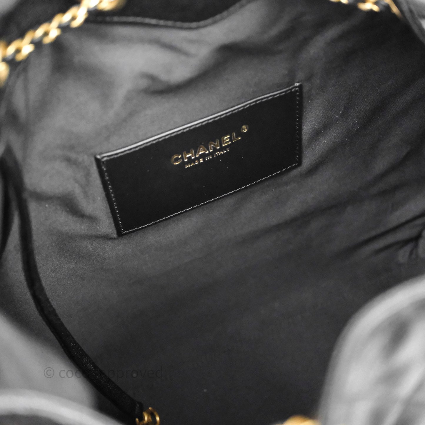 Chanel 25 Medium Black Caviar Aged Gold Hardware