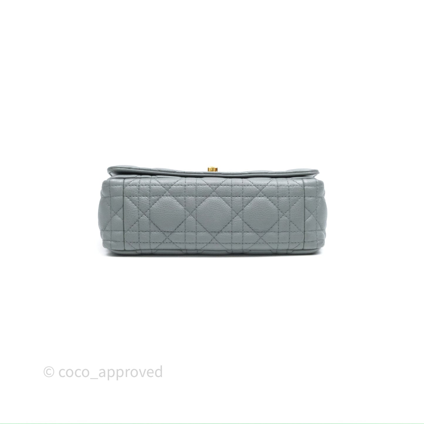 Dior Small Caro Bag Grey Supple Cannage Calfskin
