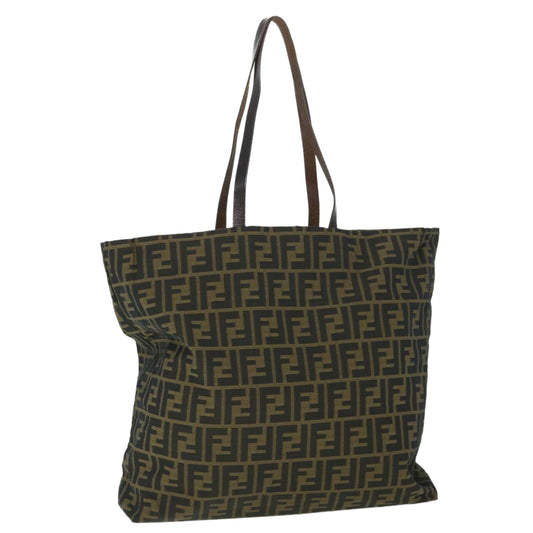 Luxury FendiZucca Canvas Tote Bag Brown54796