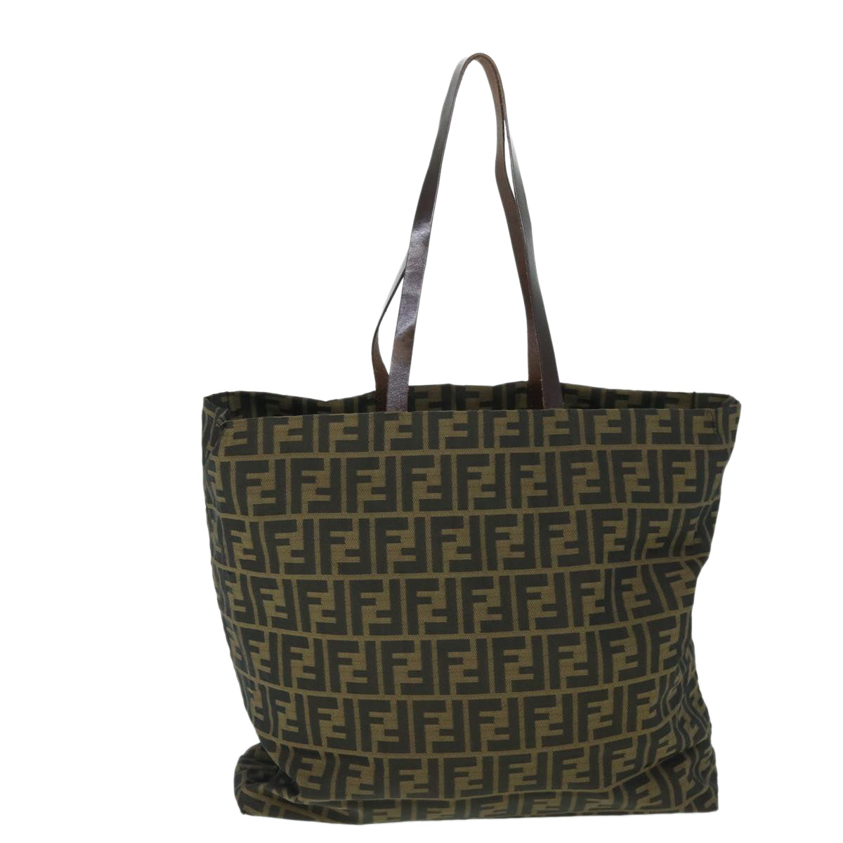 Luxury FendiZucca Canvas Tote Bag Brown54796