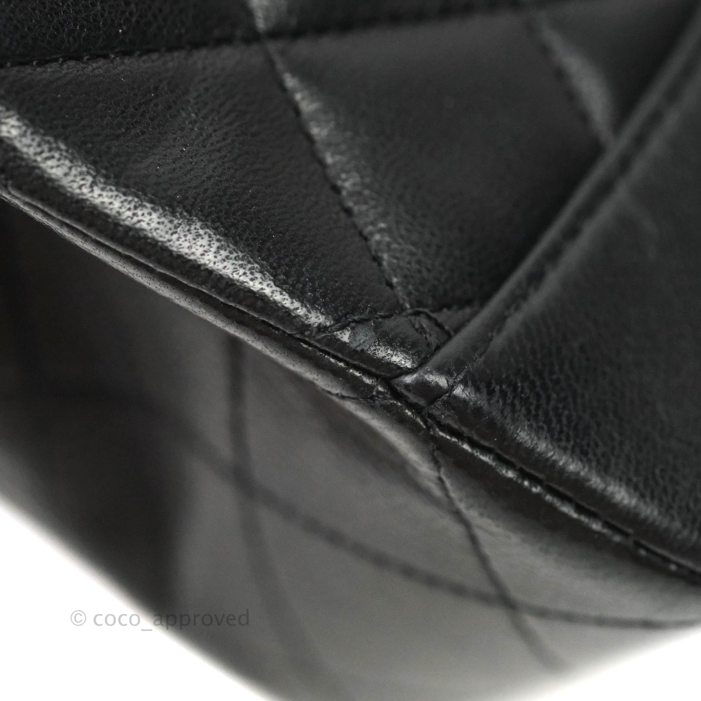 Chanel Vintage Flap Bag with Purse Pouch Black Lambskin 24K Gold Hardware
