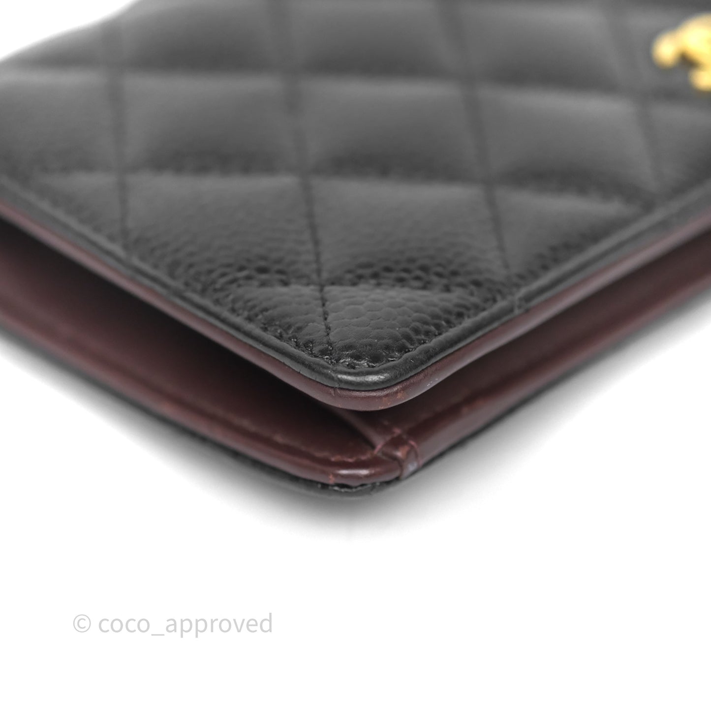 Chanel Classic Quilted Long Wallet Black Caviar Gold Hardware