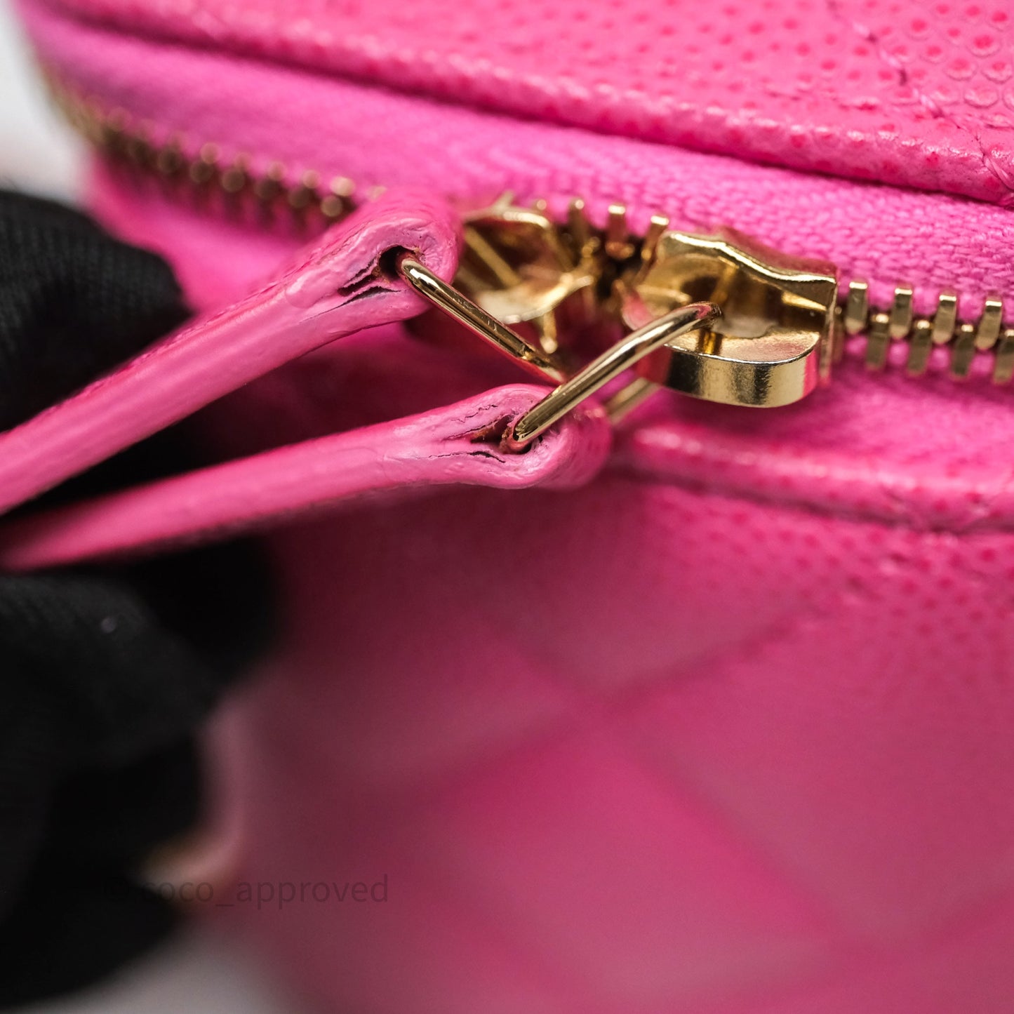 Chanel Classic Vanity With Chain Pink Caviar Gold Hardware