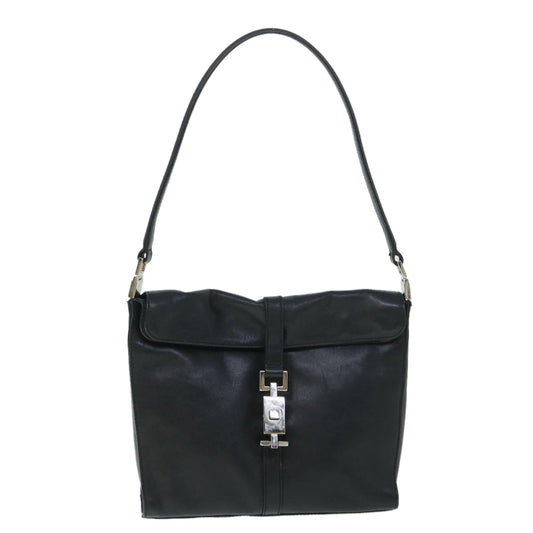 Luxury Gucci Jackie Shoulder Bag Leather Black  54805