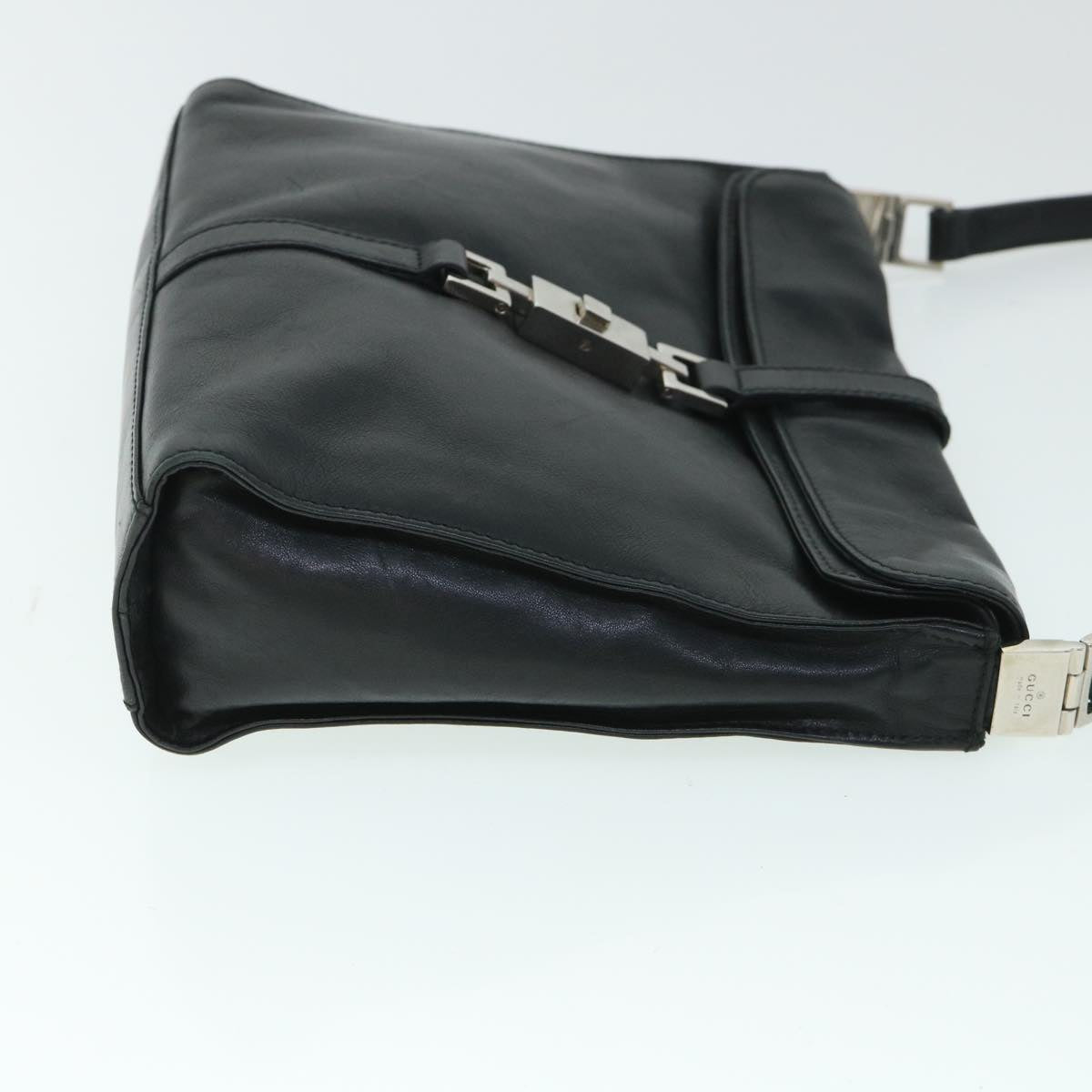 Luxury Gucci Jackie Shoulder Bag Leather Black  54805